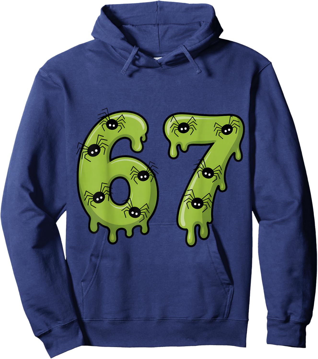 67 Meme Funny Halloween Six Seven Slime 6 7 Hoodie - Hoodie | Navy