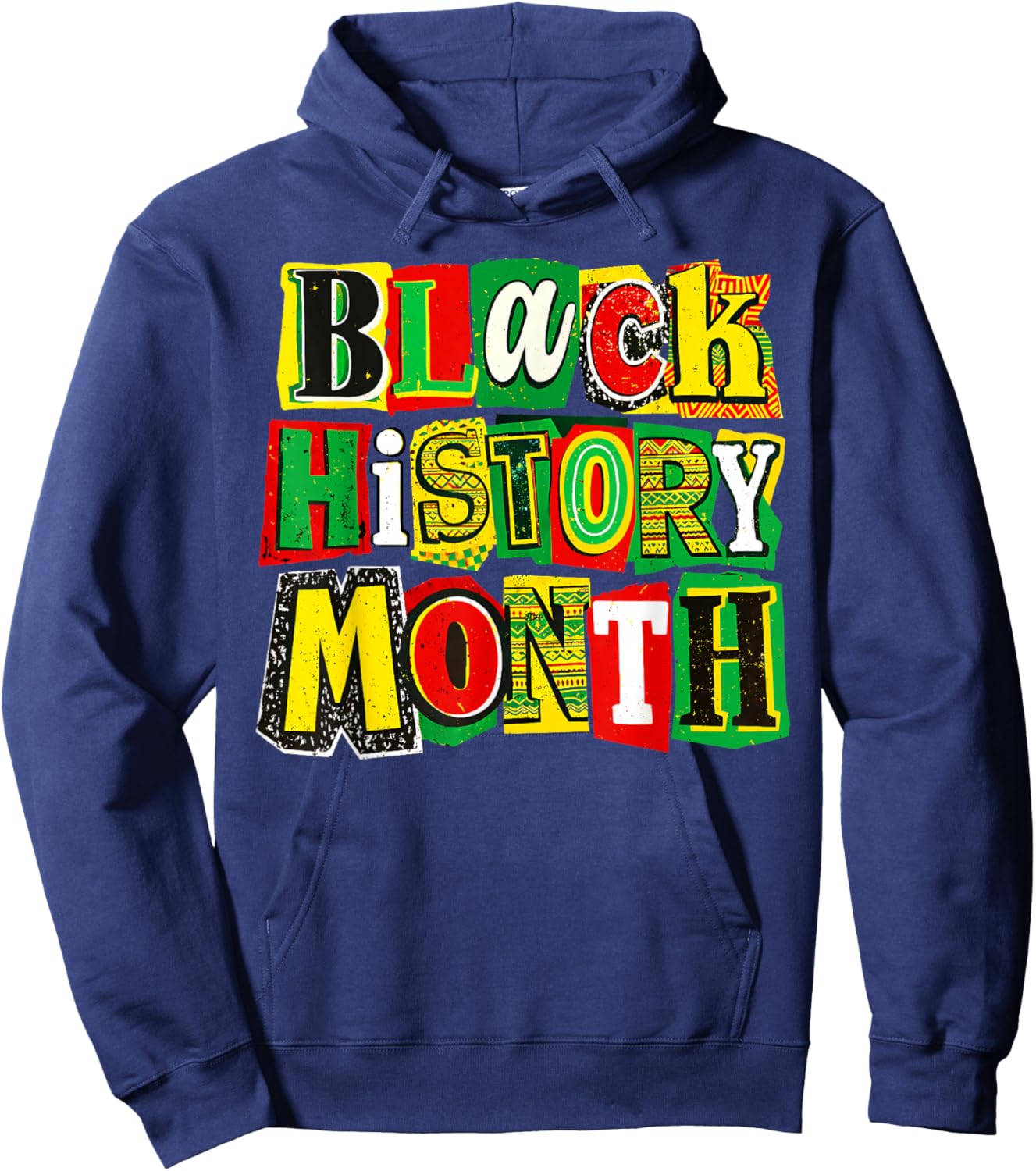 Black History Month Collage Funny Afro American History Hoodie - Hoodie | Navy