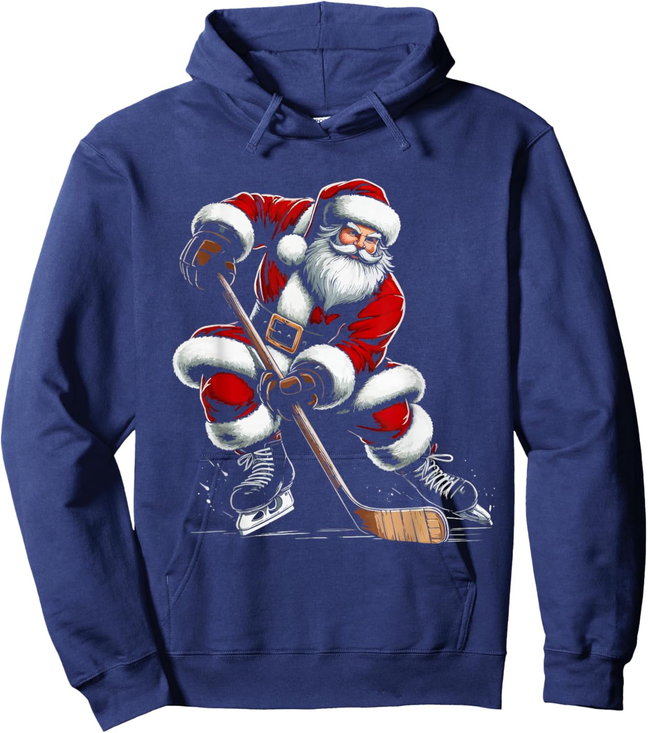 Hockey Santa Hockey Fans Christmas Lovers for Boys Man Women Hoodie - Hoodie | Navy