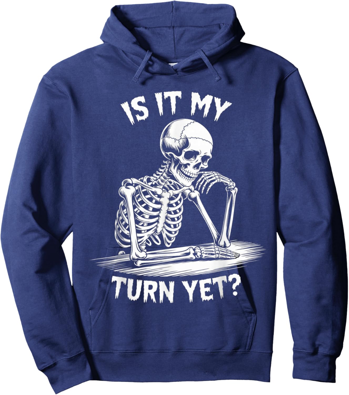is It My Turn Yet? Bold Statement for Gamer Waiting Turn Hoodie - Hoodie | Navy