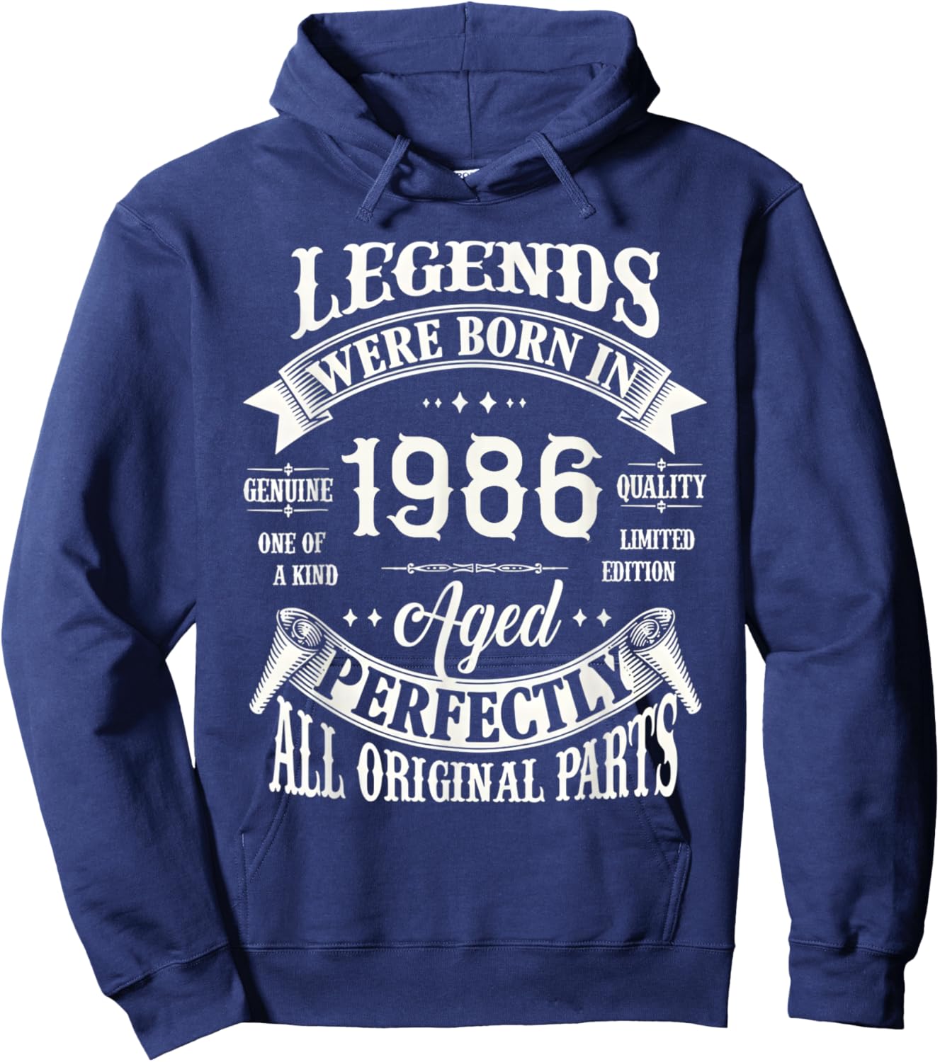 40th Birthday Born in 1986 Hoodie - Hoodie | Navy