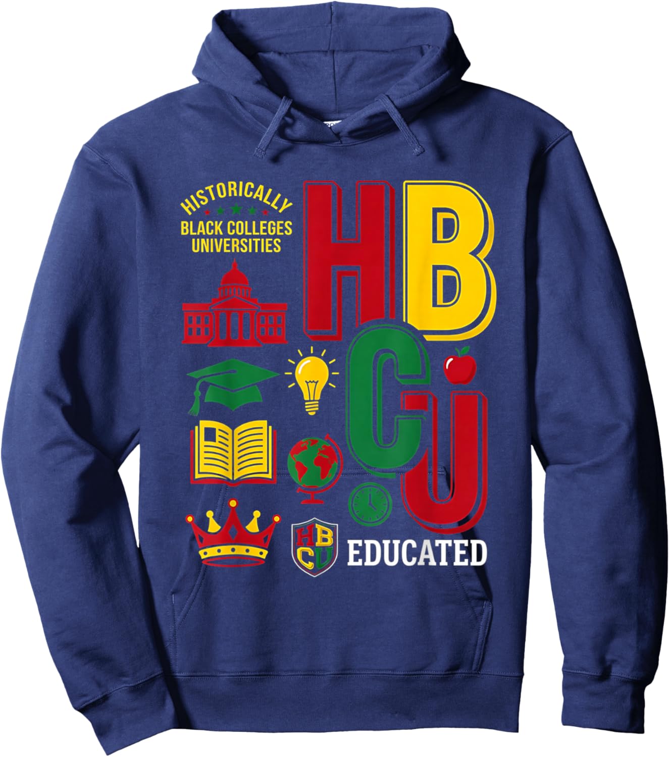 HBCU Grad Historically Black Colleges Universities Pride Hoodie - Hoodie | Navy