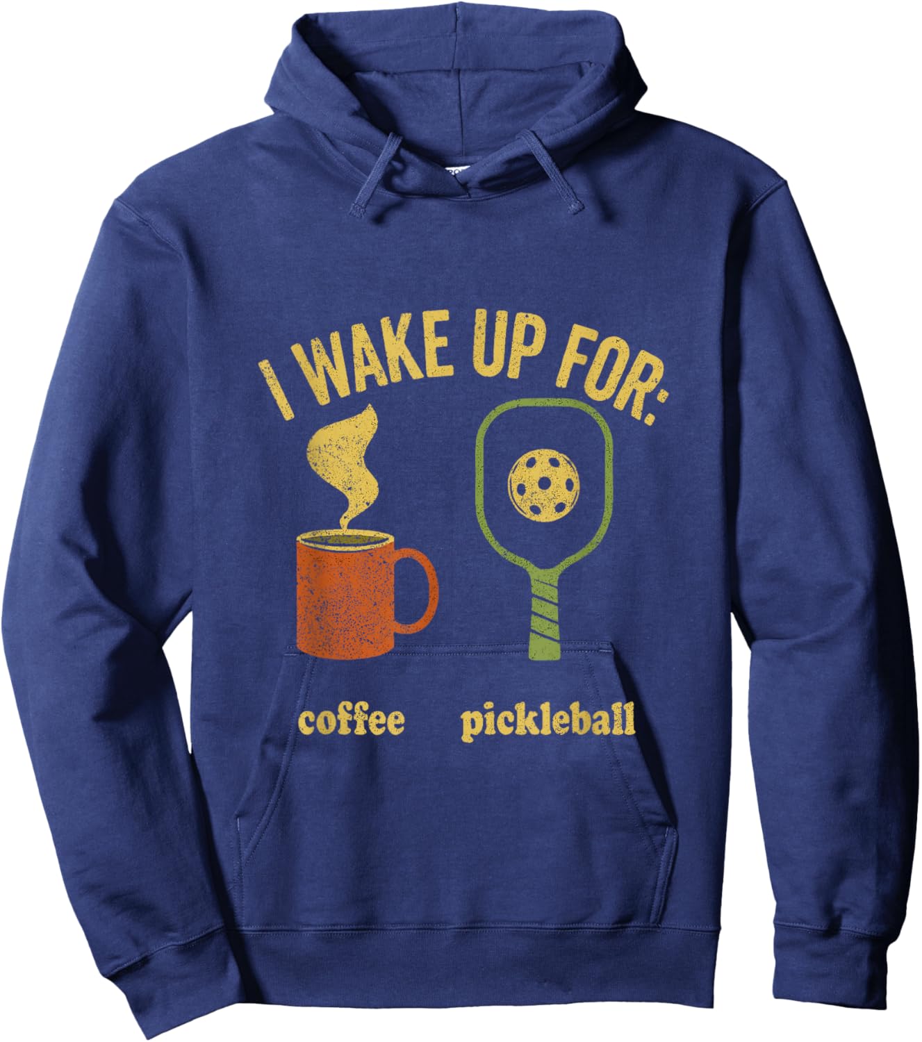I Wake Up for Cofee Pickleball Hoodie - Hoodie | Navy