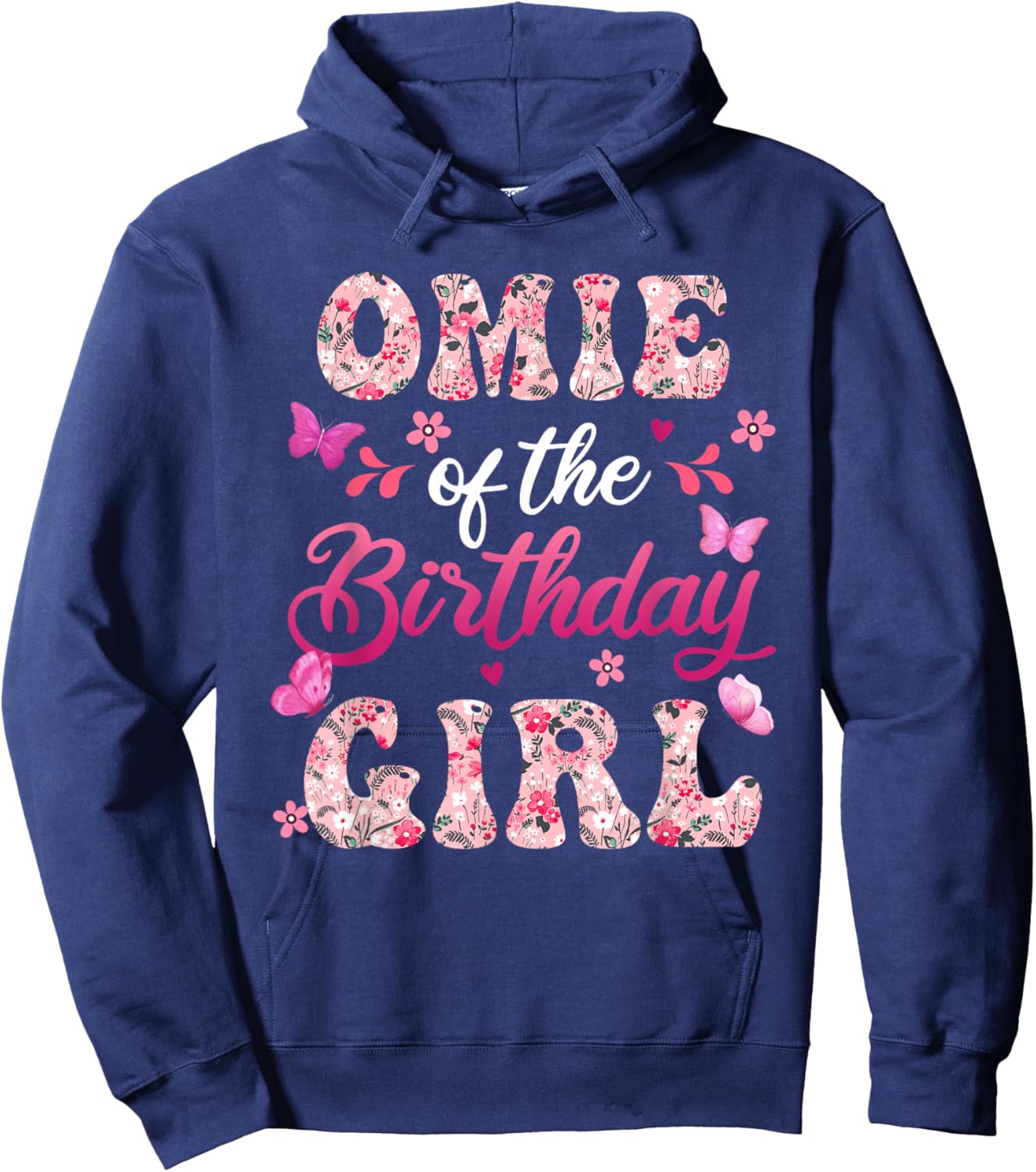 Omie of The Birthday Girl Butterfly Family Matching Hoodie - Hoodie | Navy