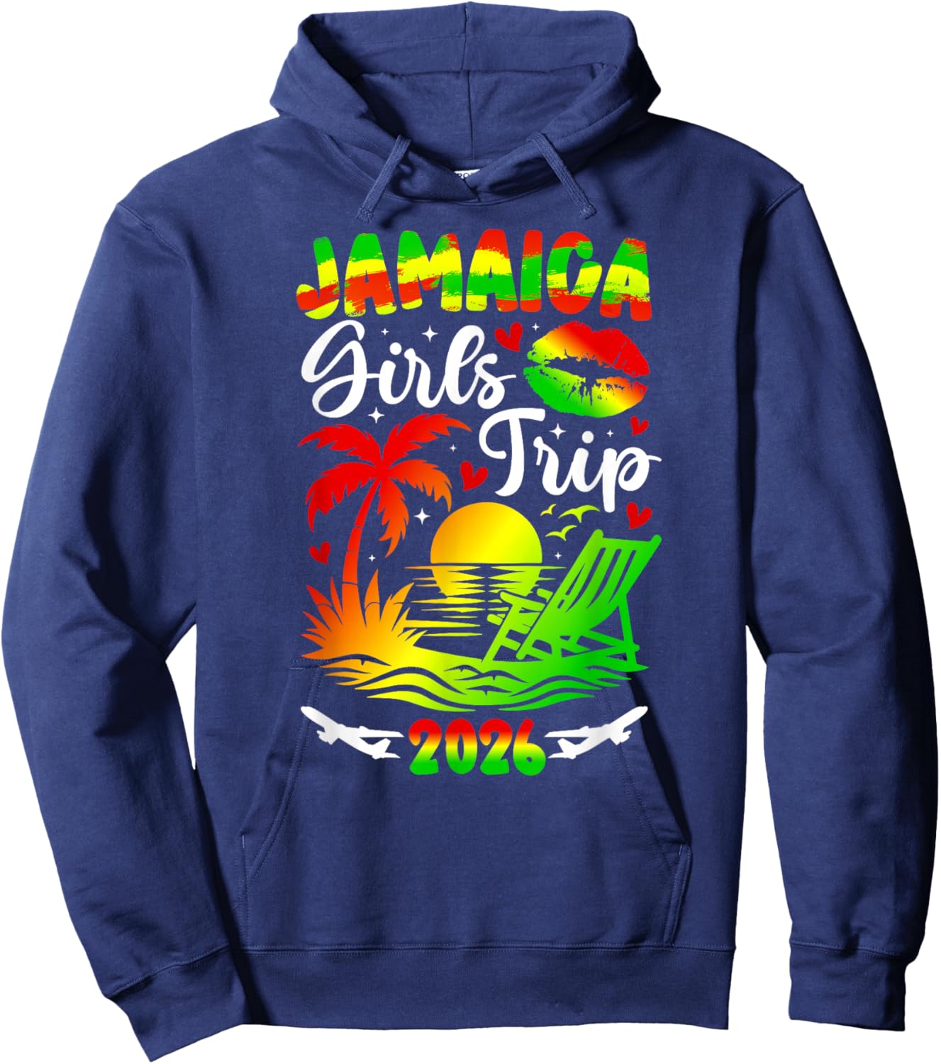 Jamaica Girls Trip 2026 Girls Vacation Jamaica Travel Hoodie - Hoodie | Navy