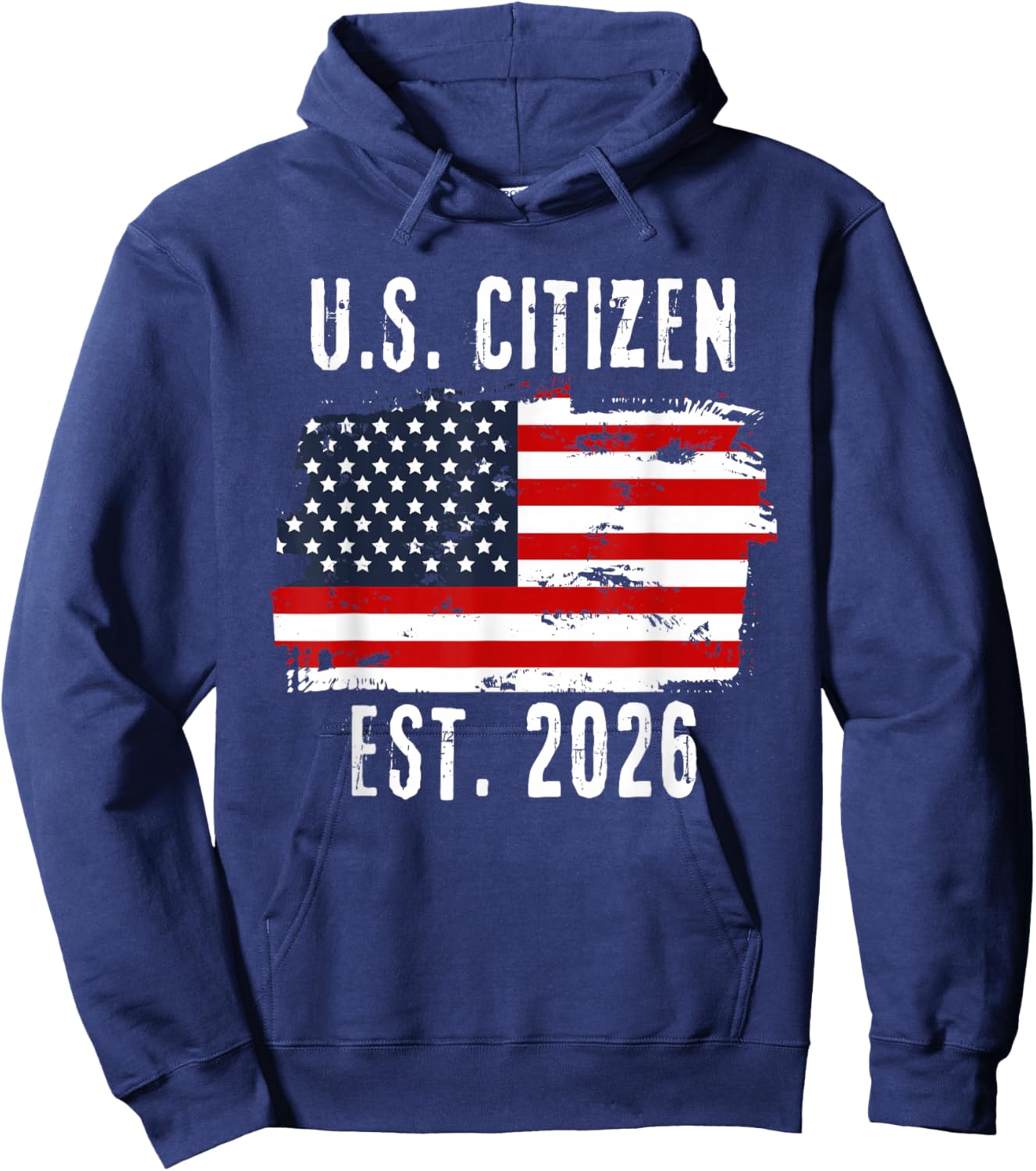 New US Citizen Est 2026 American Immigrant Citizenship Hoodie - Hoodie | Navy
