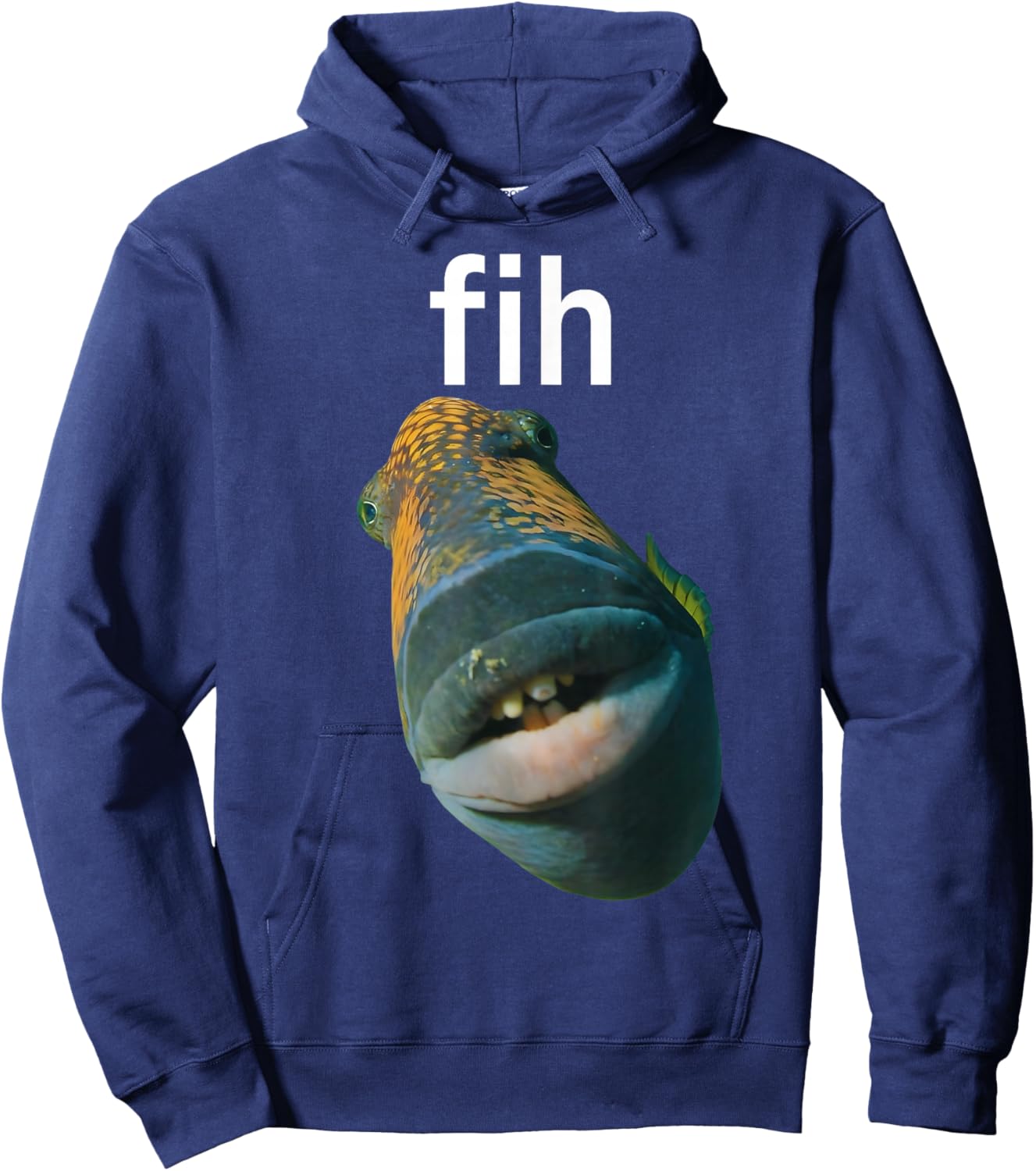 Funny Fih Meme Ocean Sea Gift Humor Fish Fishing Men Women Hoodie - Hoodie | Navy