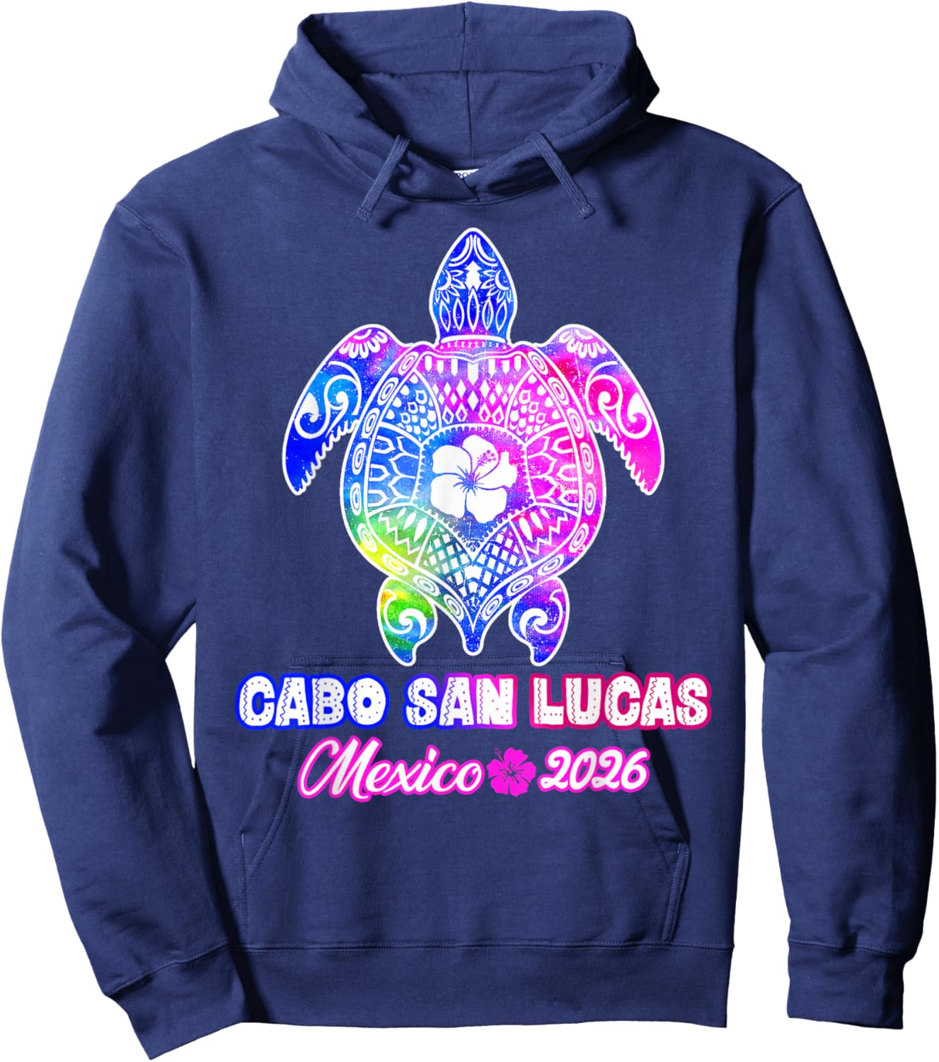 Cabo San Lucas Mexico 2026 Turtle Tie Dye Summer Vacation Hoodie - Hoodie | Navy