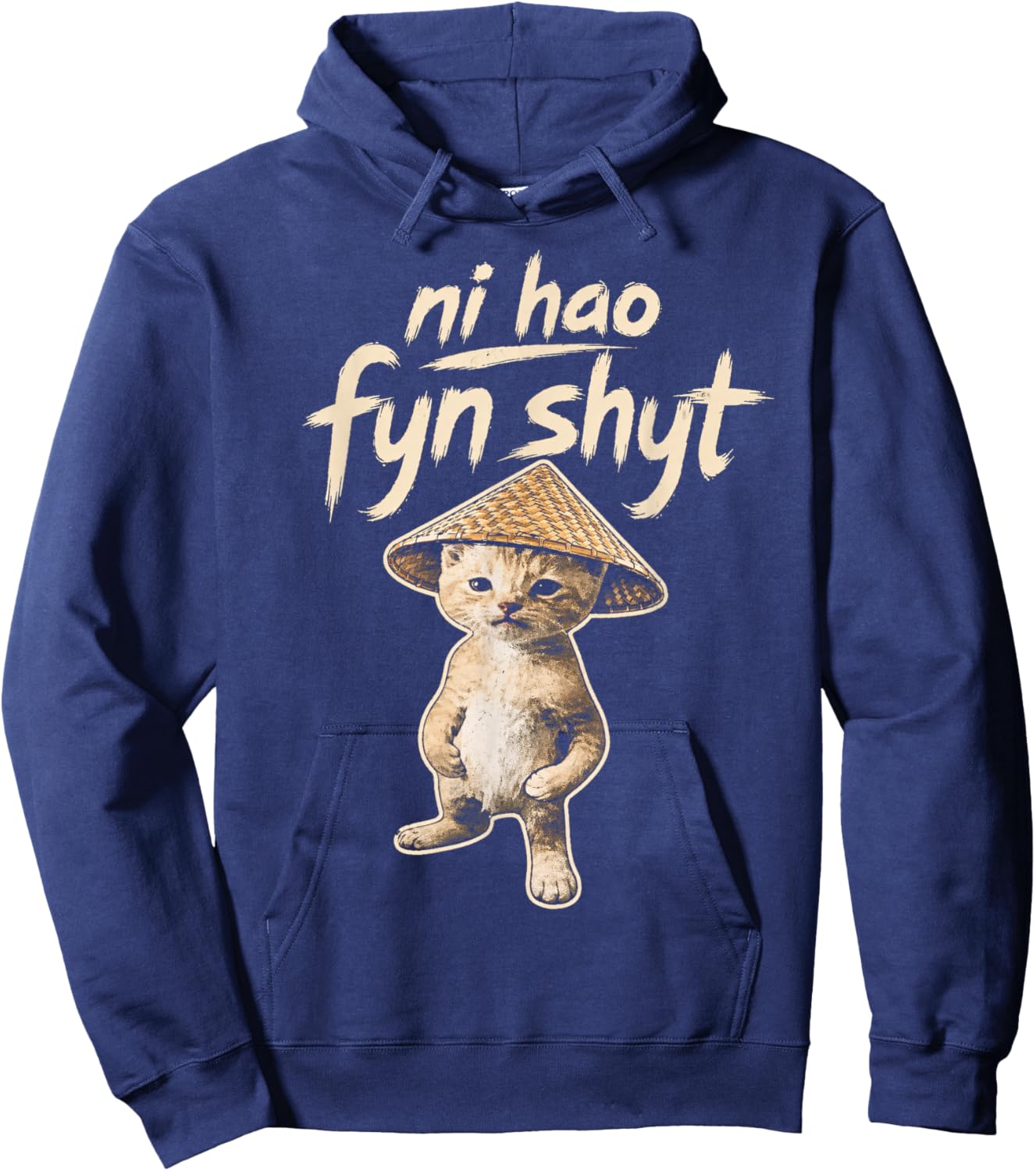 Funny Cat Meme Cute Kitten Humor Hoodie - Hoodie | Navy