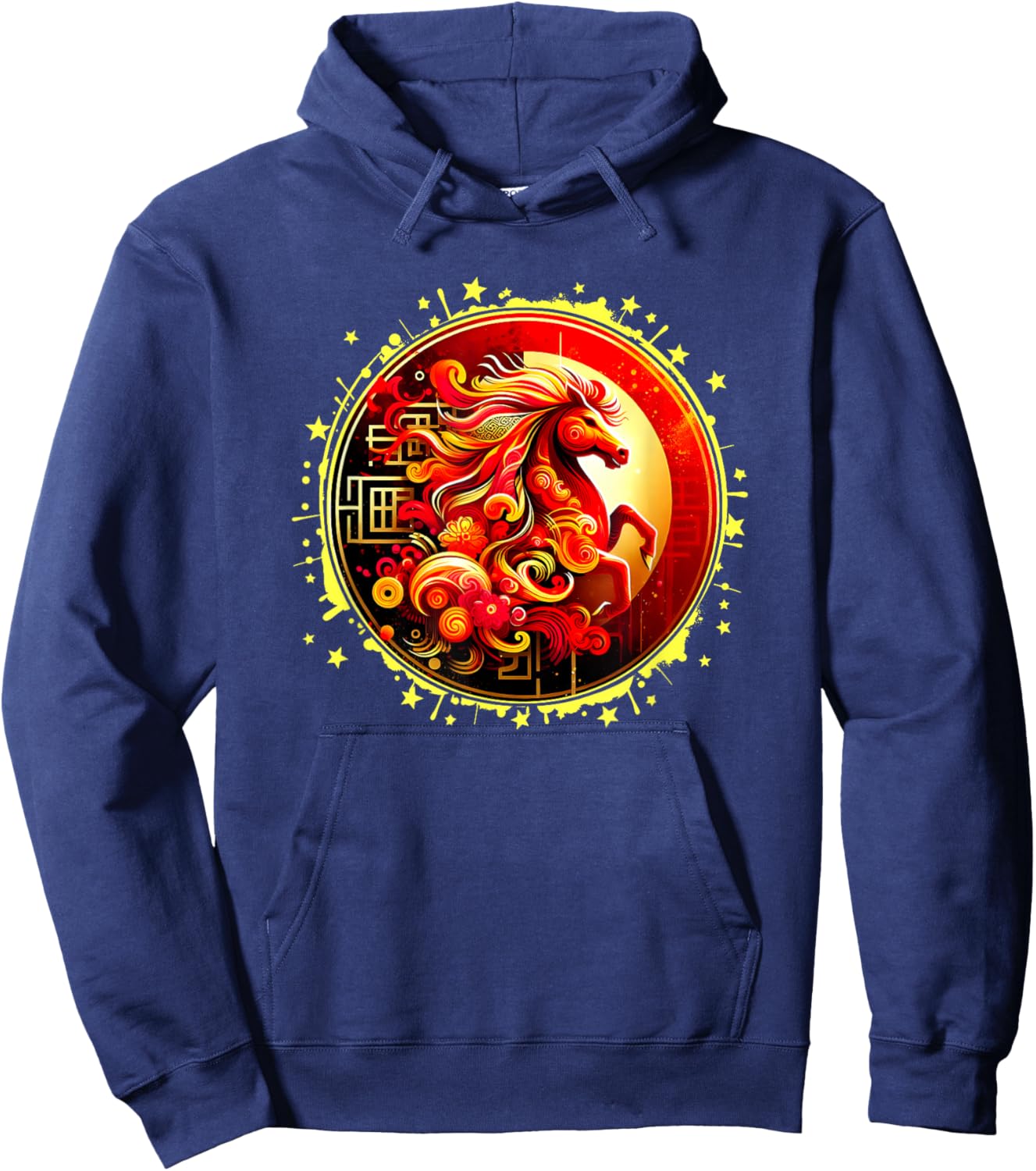 Year of The Horse 2026 Lunar New Year Chinese New Year 2026 Hoodie - Hoodie | Navy