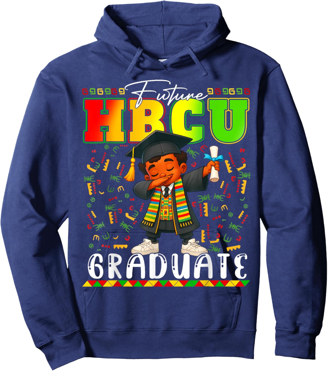 Future HBCU Graduate Black History Month College Boy Girl Hoodie - Hoodie | Navy