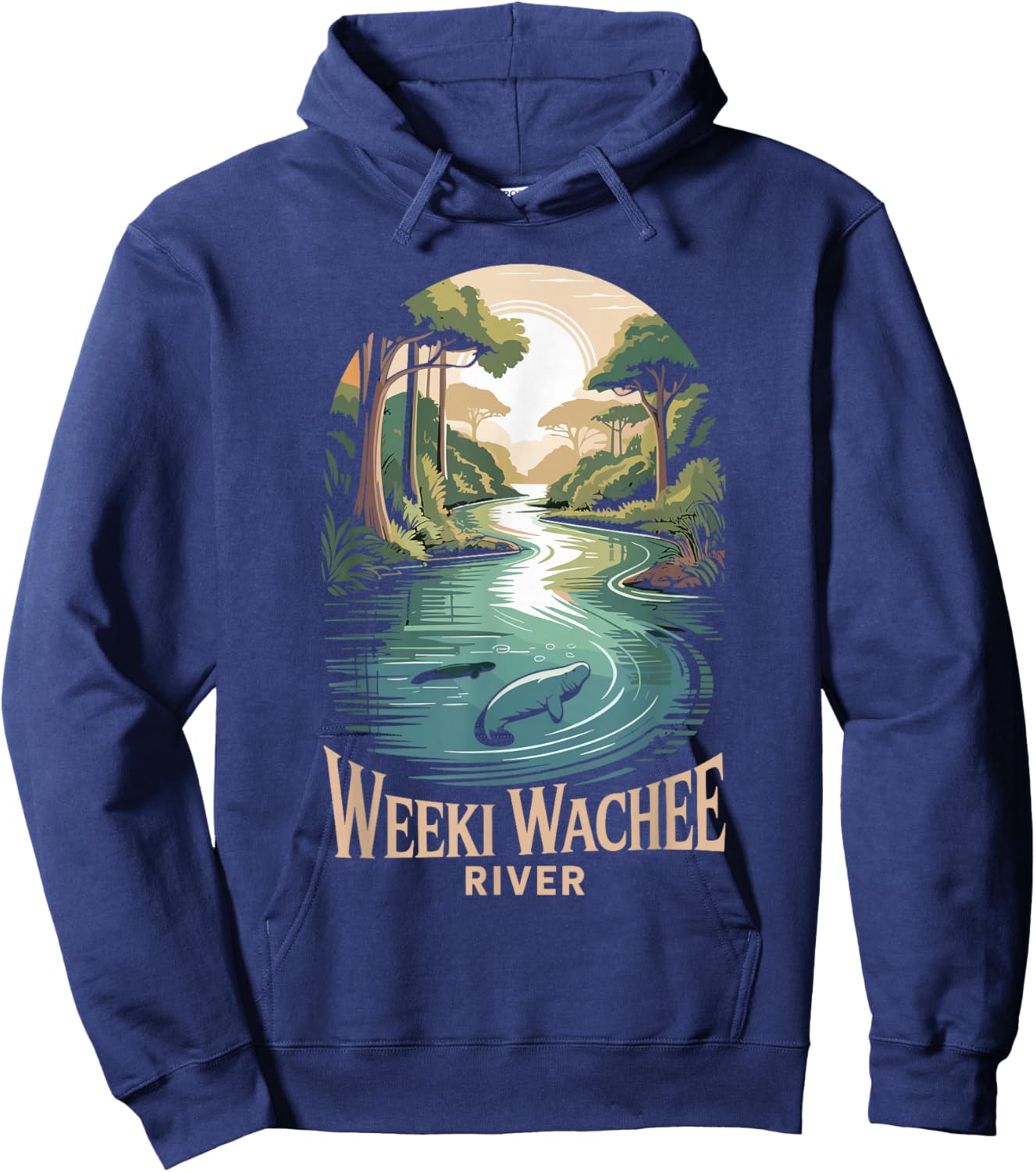 Weeki Wachee River Retro River Weeki Wachee Hoodie - Hoodie | Navy