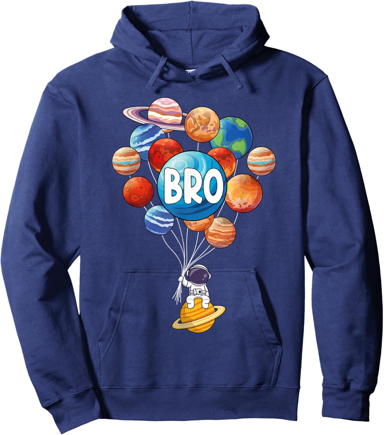 Bro Brother Astronaut Planets STEM Space Family Matching Hoodie - Hoodie | Navy