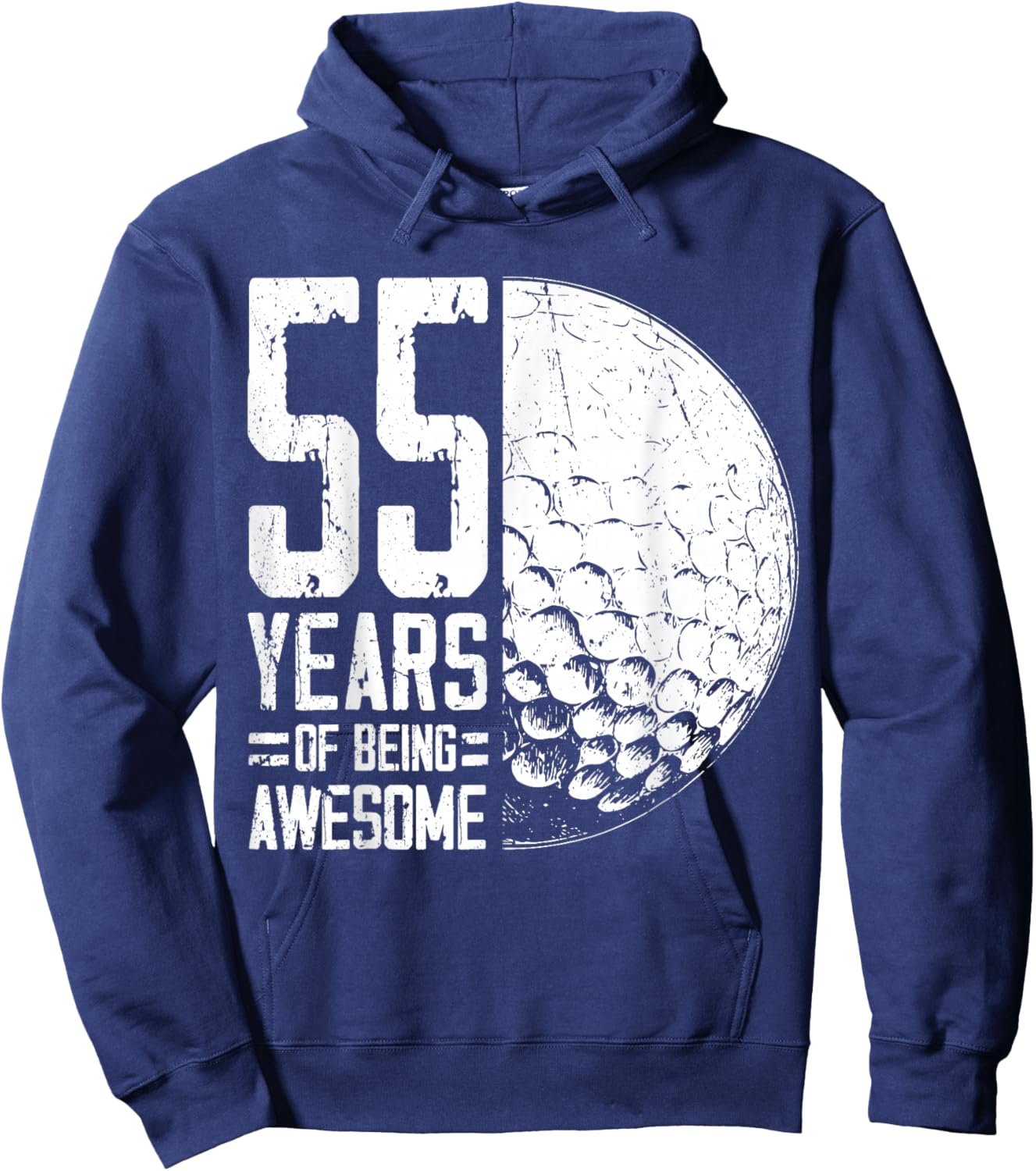 55th Birthday Men Golf Player Golf 55 Years Old Hoodie - Hoodie | Navy