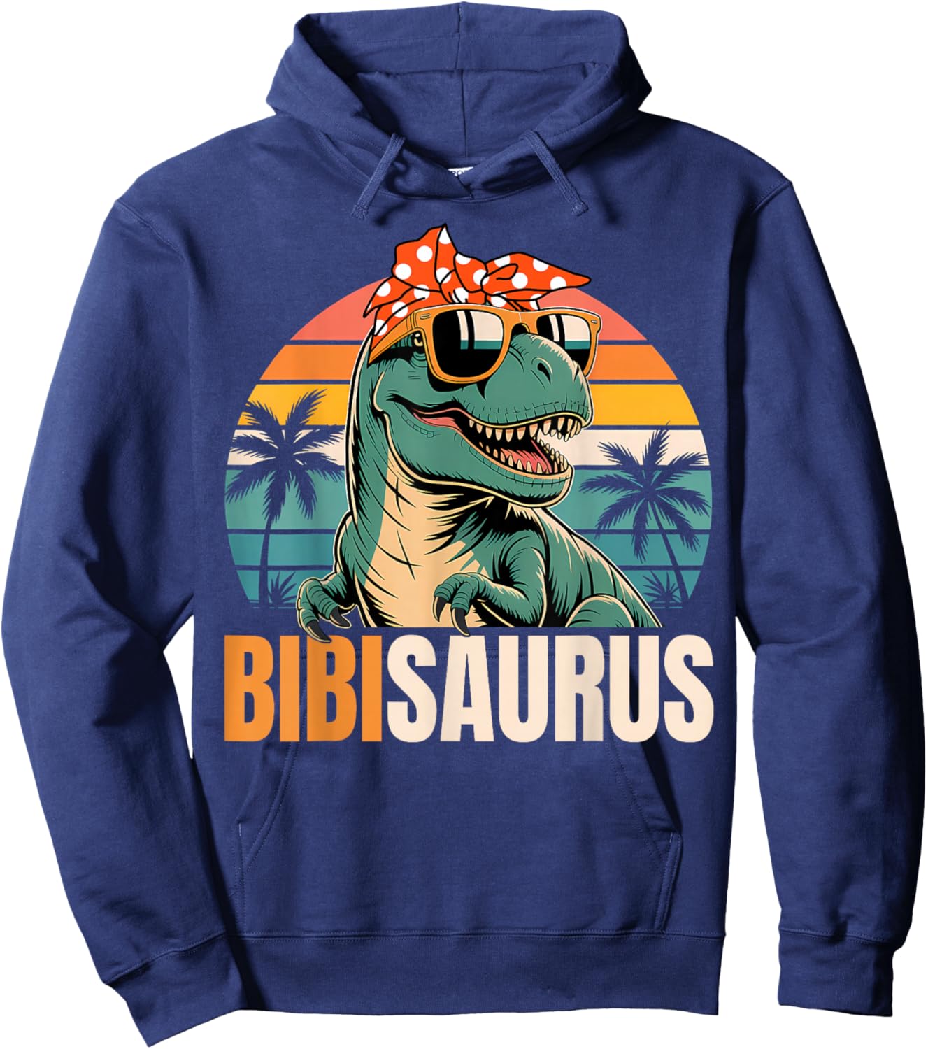 Bibi Saurus BibiSaurus T-Rex Dinosaur Funny Family Matching Hoodie - Hoodie | Navy