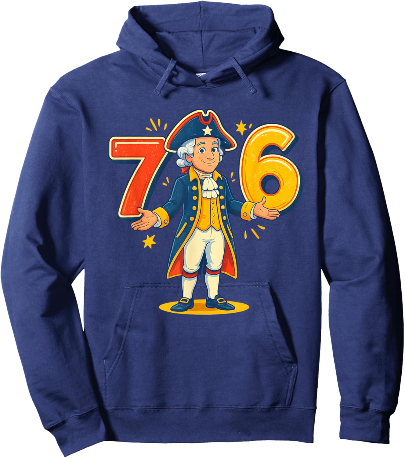 6 7 Funny George Washington Six Seven Meme History Patriotic Hoodie - Hoodie | Navy