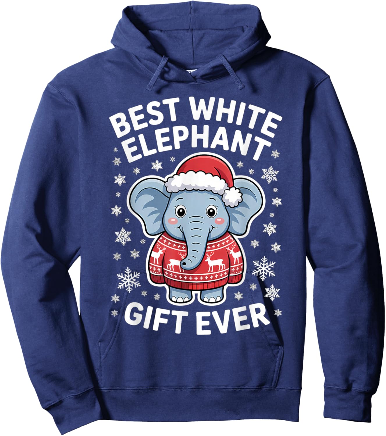 Best White Elephant Ever Funny Design Hoodie - Hoodie | Navy