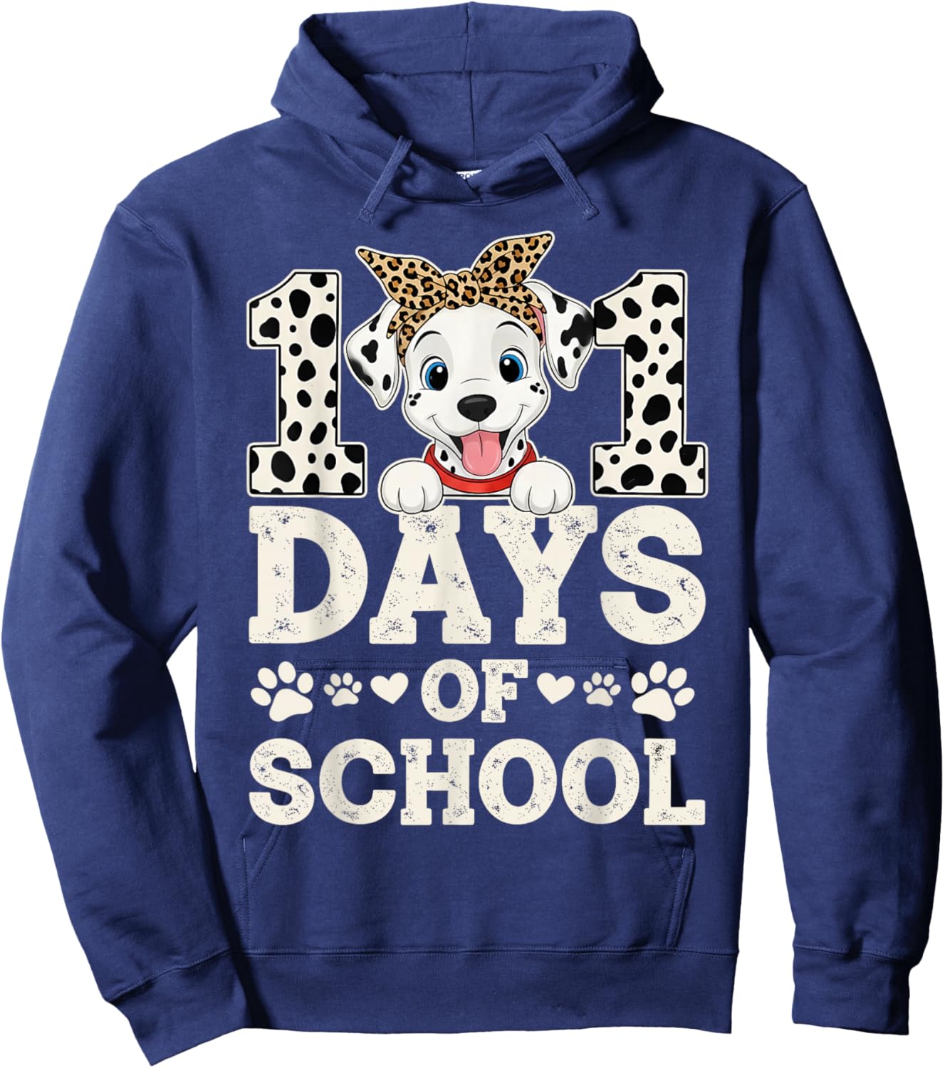 Happy 101 Days of School Funny Student Teacher Kids Hoodie - Hoodie | Navy
