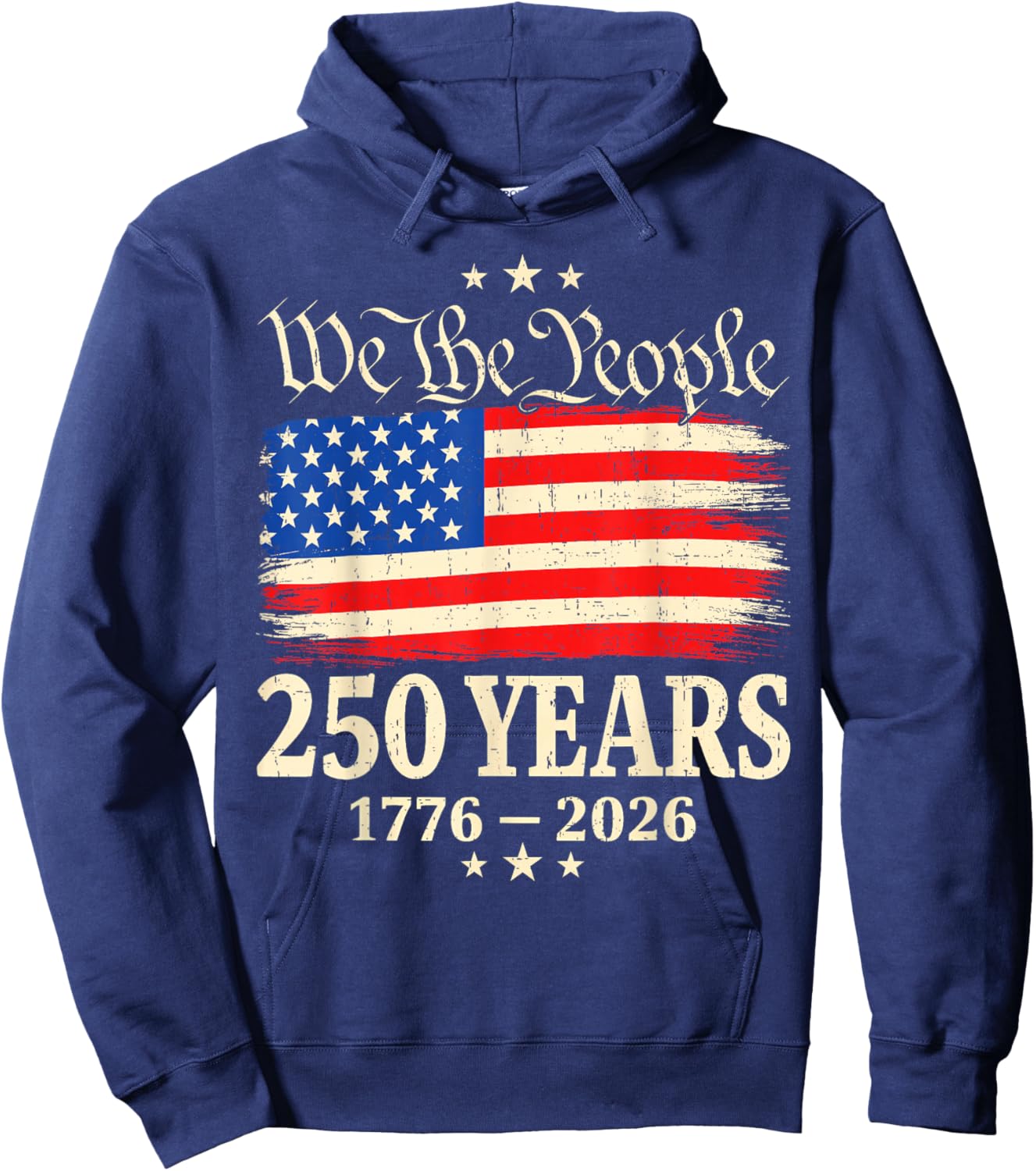 250 Years American 1776 2026 250th USA Years Patriotic USA Hoodie - Hoodie | Navy