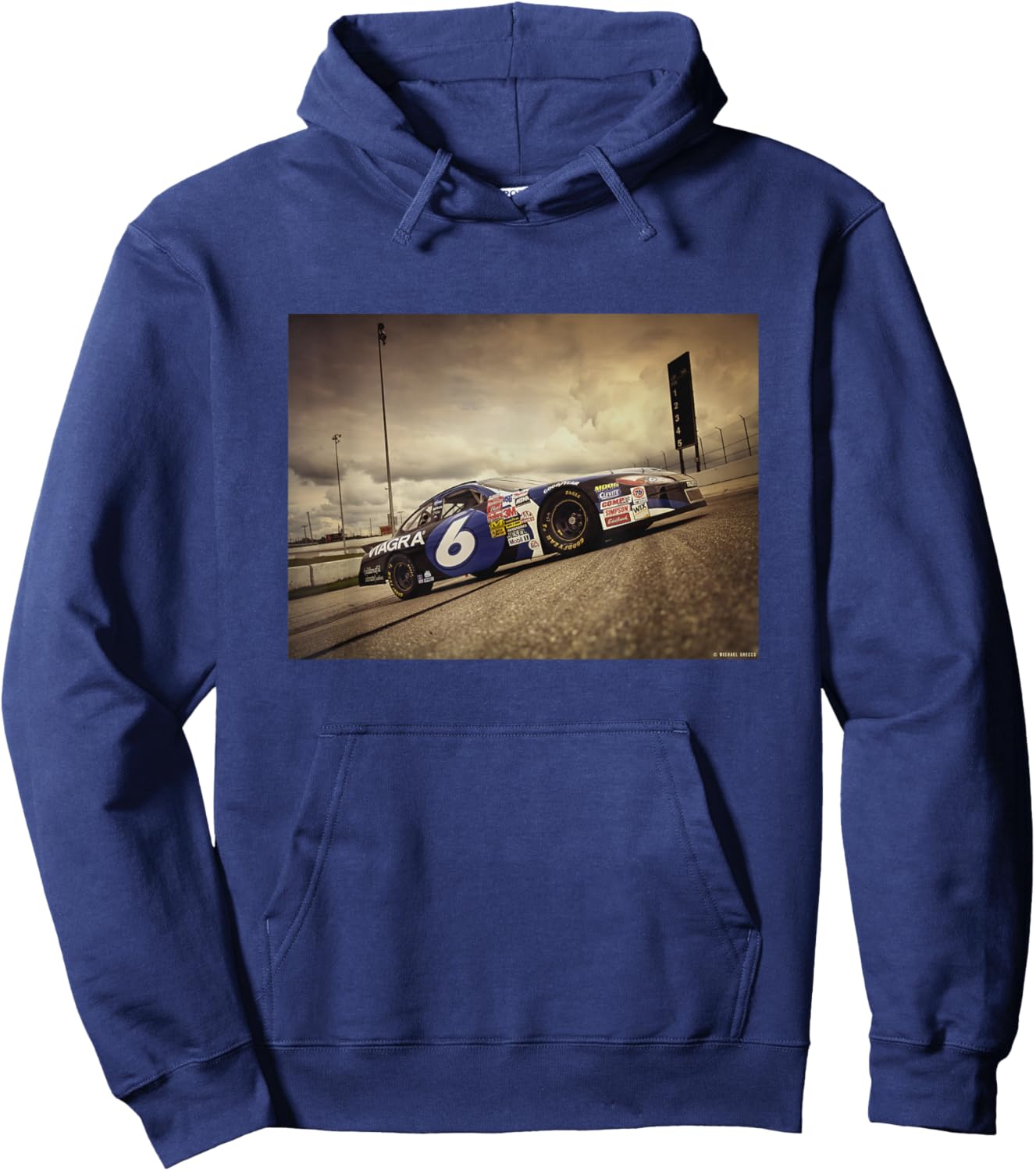 Mark Martin American Stock Car Racer by Michael Grecco Hoodie - Hoodie | Navy
