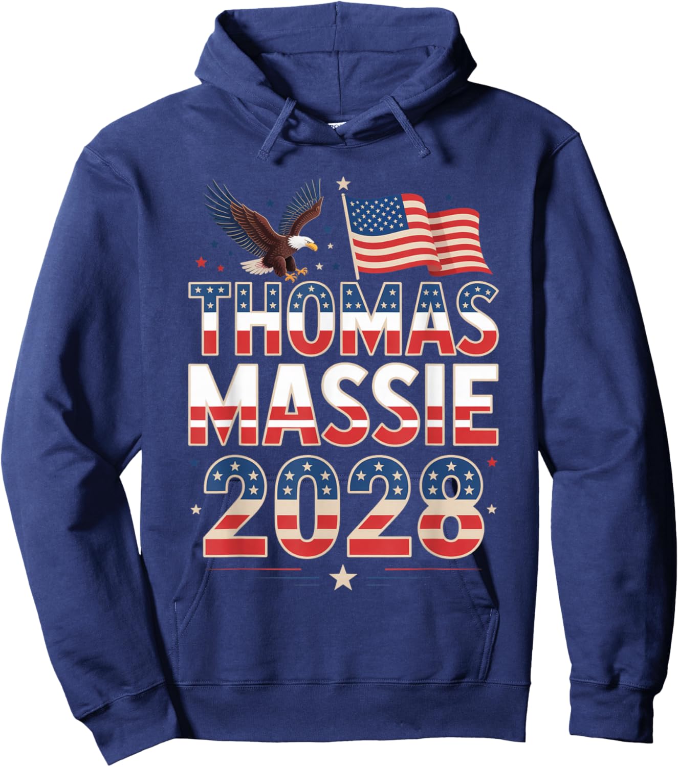 Tomas Massie 2028 America Flag Freedom, Patriot Men Women Hoodie - Hoodie | Navy