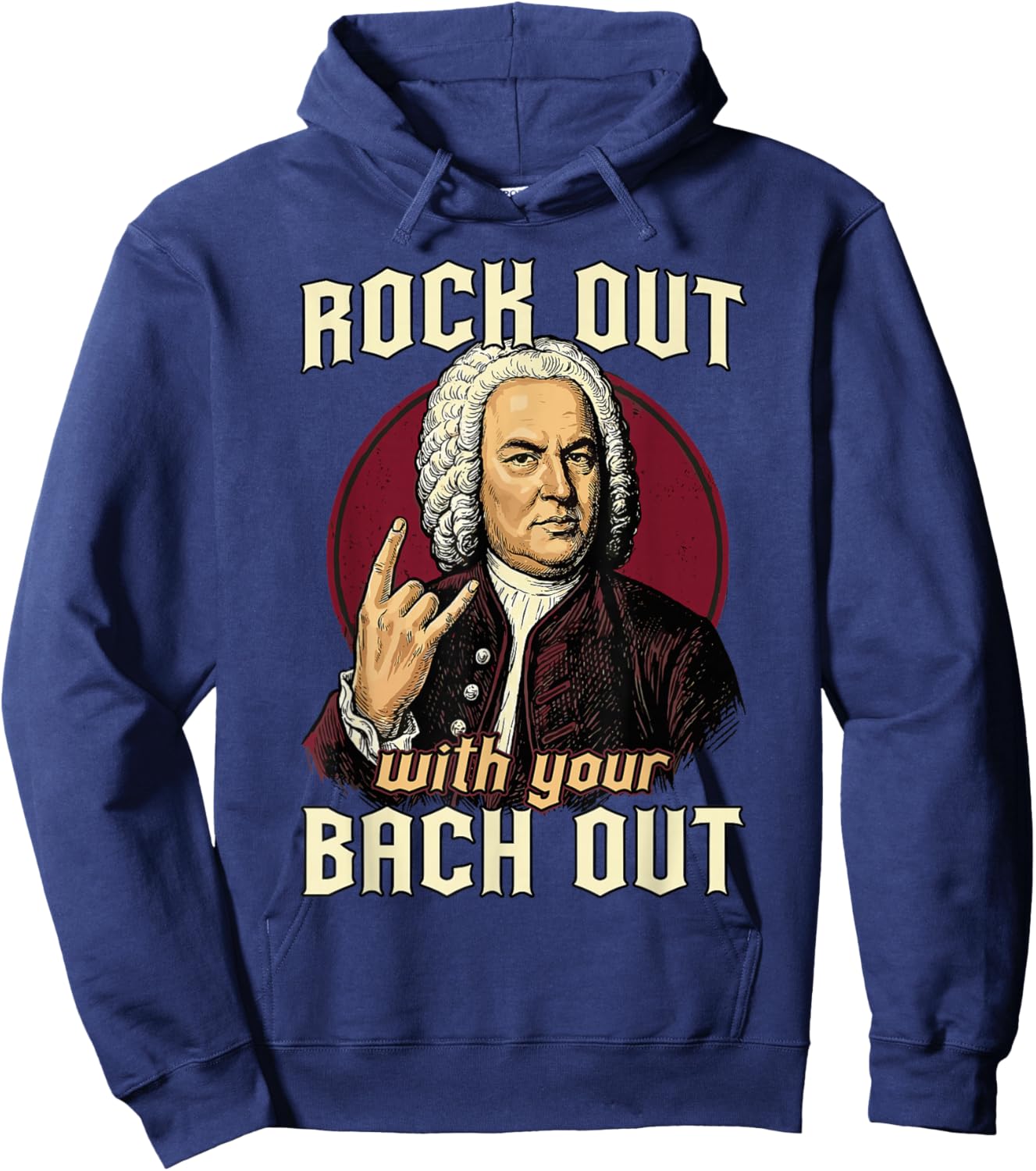 Funny J.S. Bach Out for Baroque Classical Musician Hoodie - Hoodie | Navy