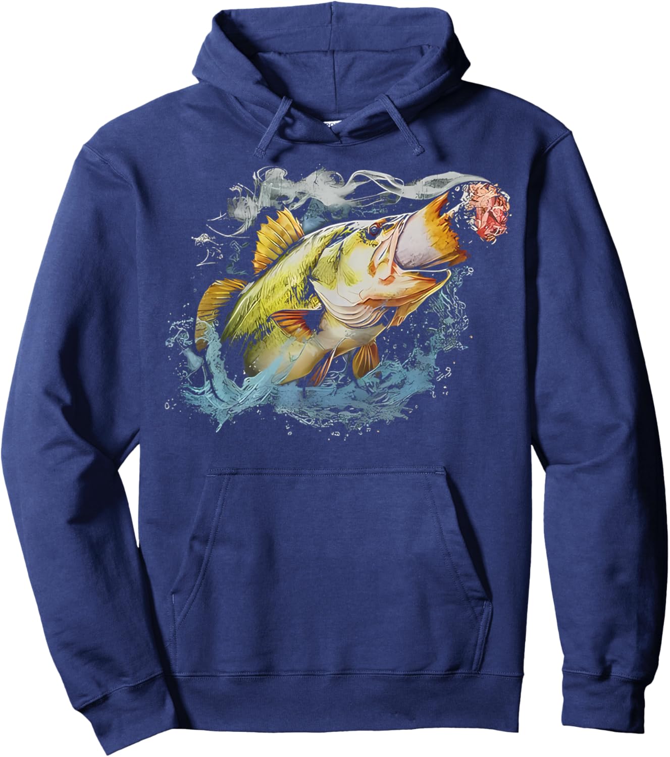 Fish Smoking Meme Vintage Style Silly Fish Gag Hoodie - Hoodie | Navy