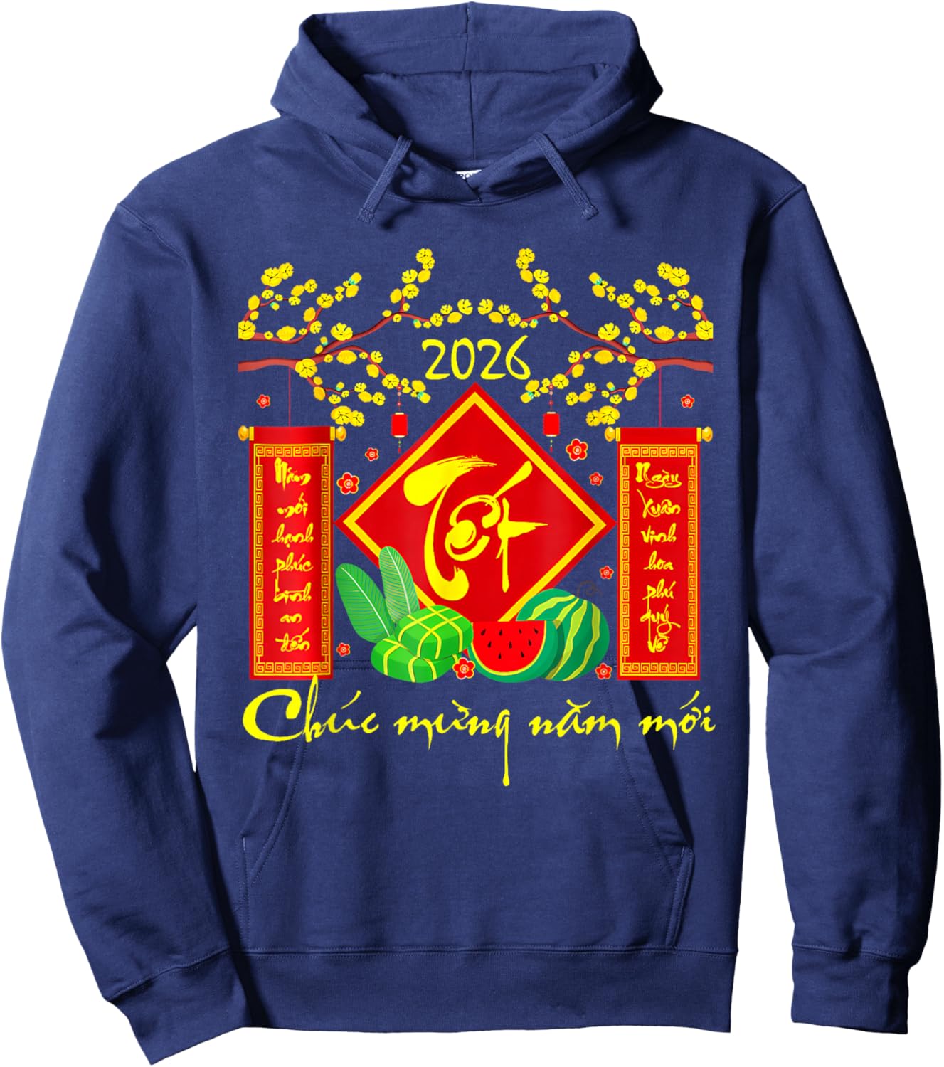 TET Vietnamese Lunar New Year 2026 Happy Vietnamese Holiday Hoodie - Hoodie | Navy