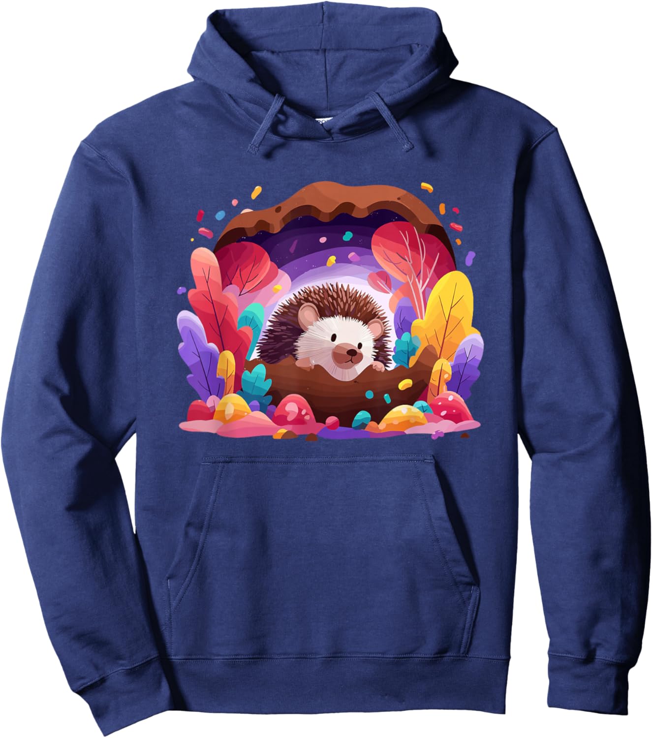 Cute Fantasy Hedgehog Hoodie - Hoodie | Navy