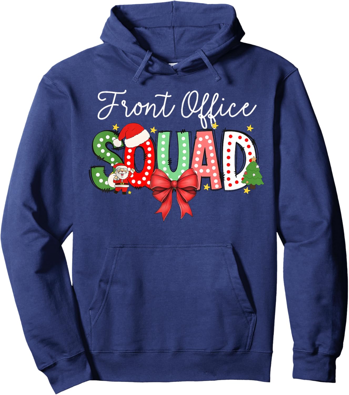 Front Office Squad Merry Christmas Team Celebration Hoodie - Hoodie | Navy