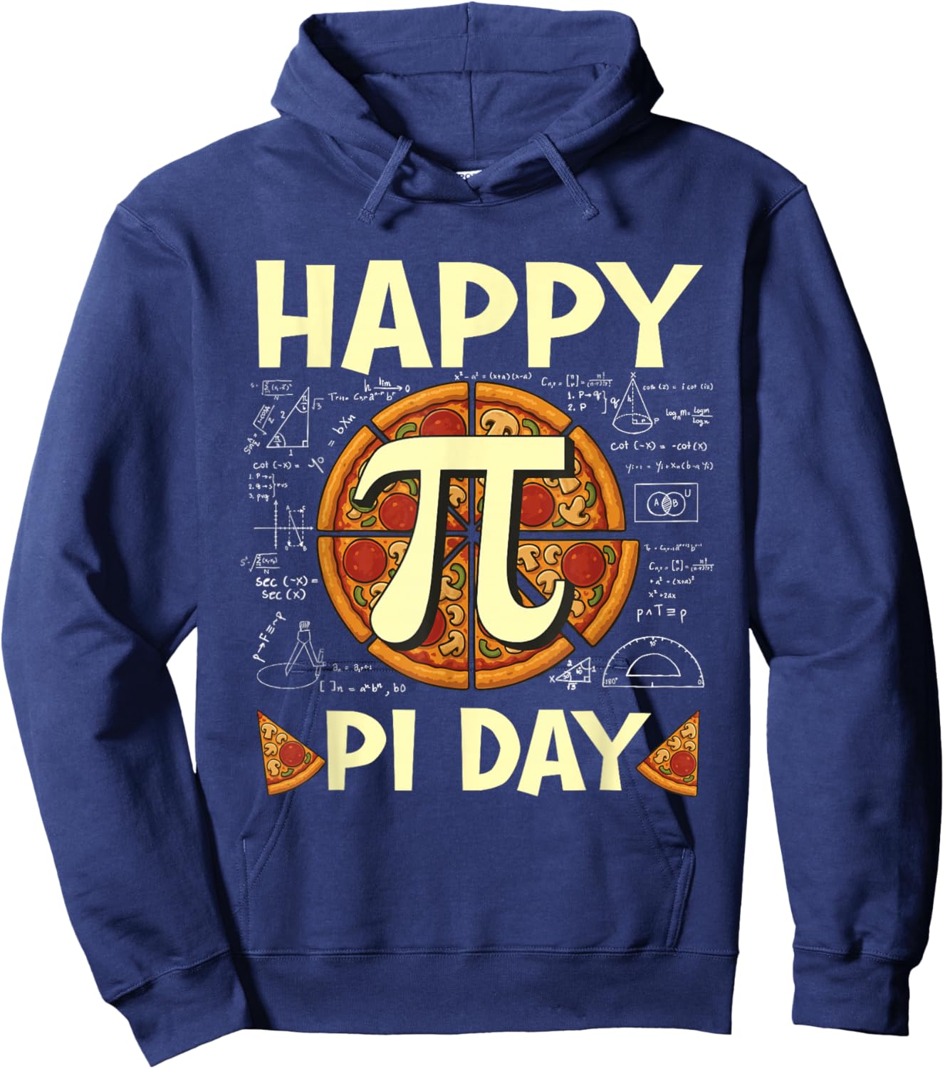 Happy Pi Day - Italian Food Lover Pizza Baker Pi Day Hoodie - Hoodie | Navy