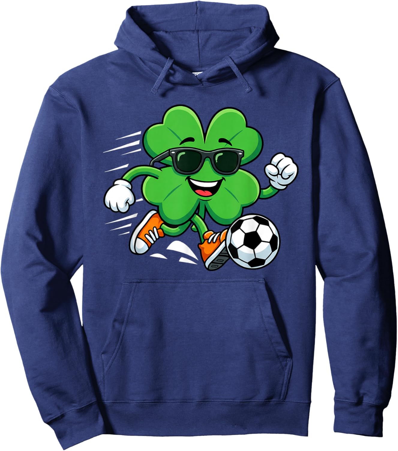 St Patricks Day Soccer Shamrock Sport Patricks Day Boys Hoodie - Hoodie | Navy