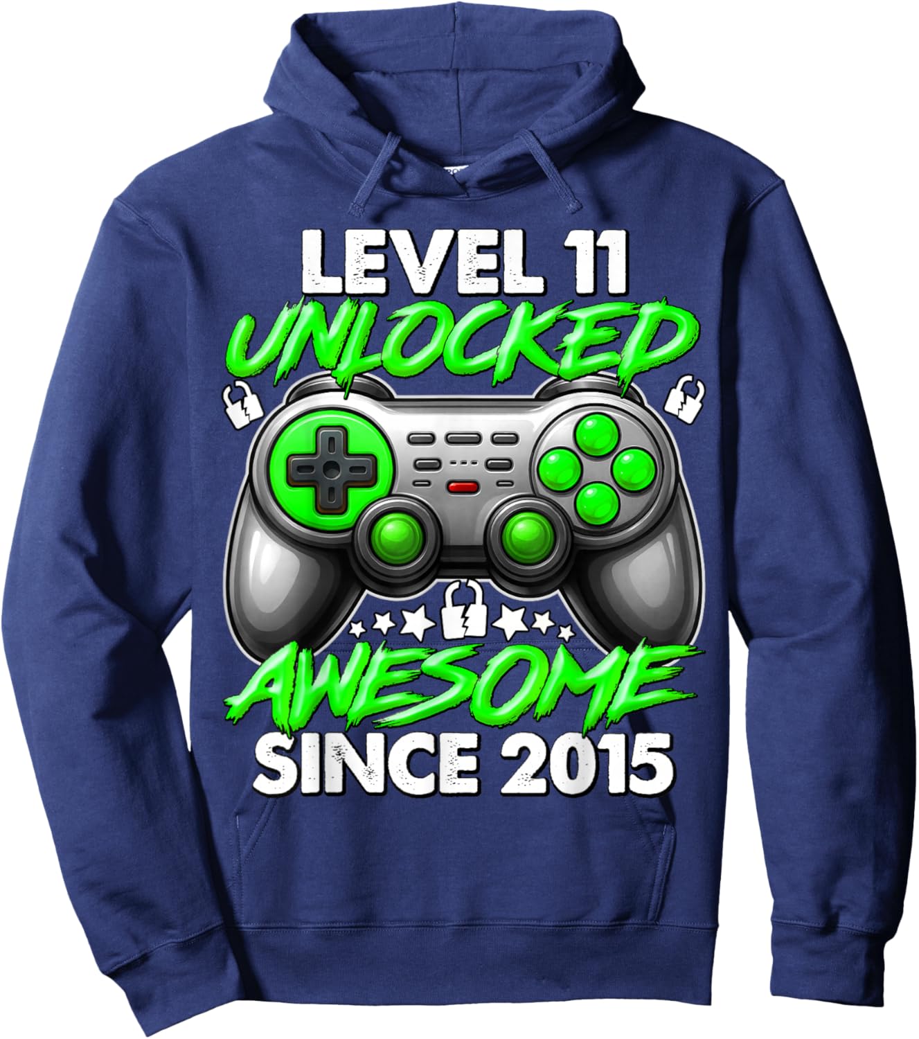 Level 11 Unlocked 11 Year Old Gifts Boys 11th Birthday Boy Hoodie - Hoodie | Navy