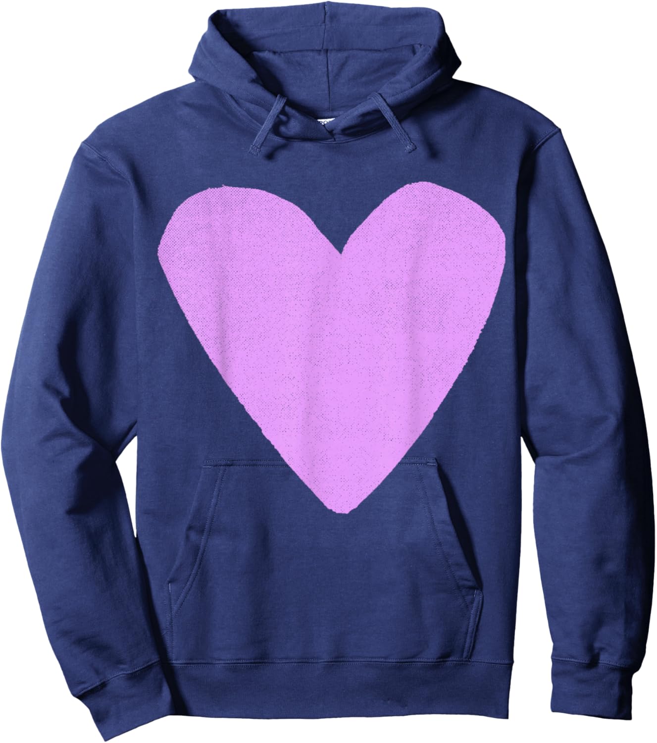 Boho Tops Valentines Day Cute Girls Lavender Heart Hoodie - Hoodie | Navy