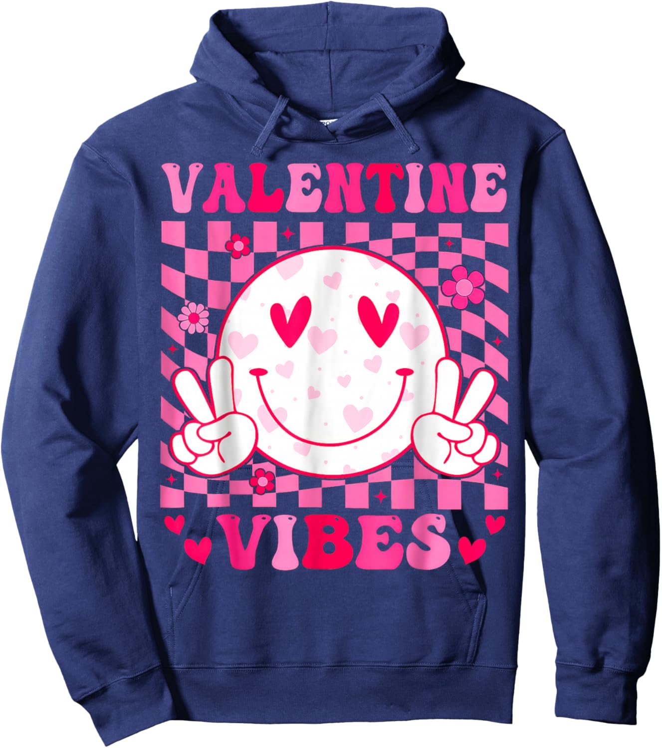 Valentine Vibes Hoodie - Hoodie | Navy