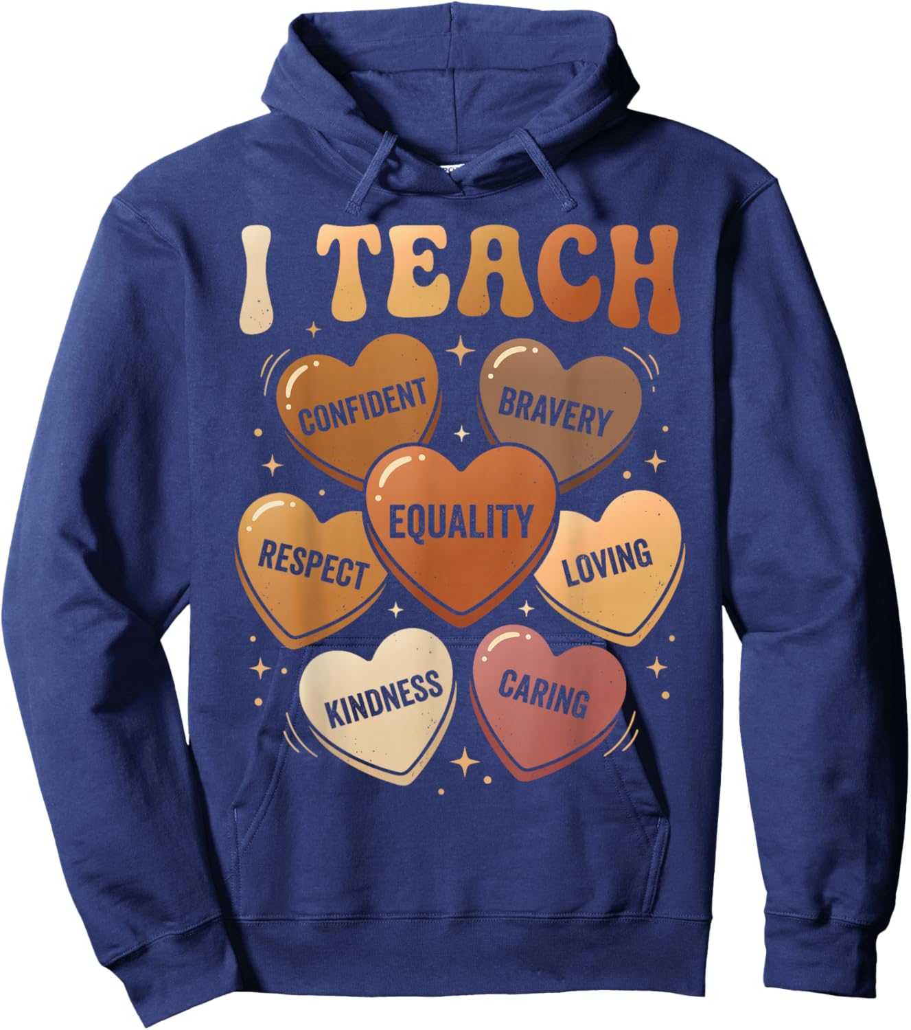 Black History Month I Teach Black History Teacher Melanin Hoodie - Hoodie | Navy