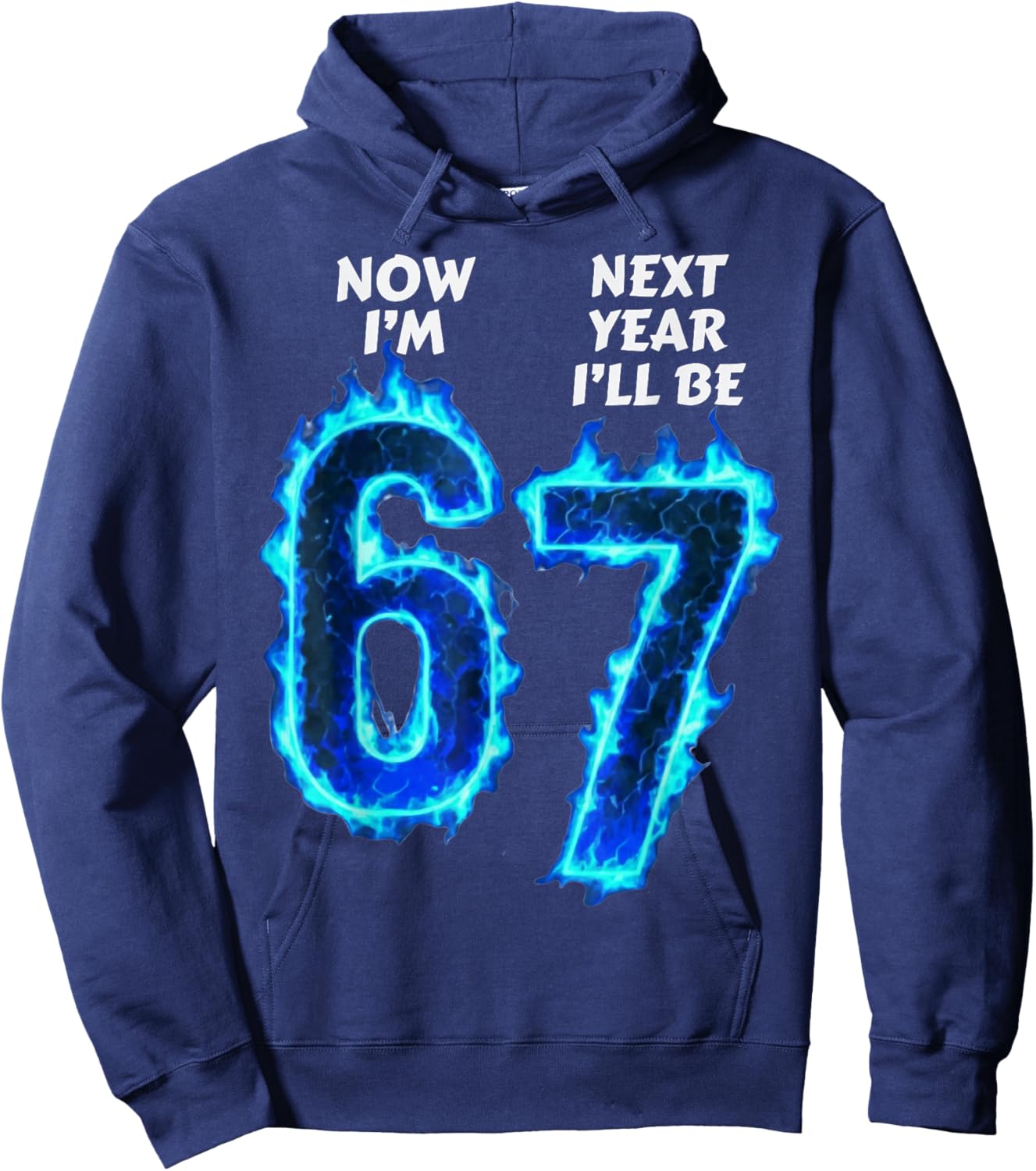 6th Birthday Boys Girls 6 7 Now I'm 6 Next Year I'll be 7 Hoodie - Hoodie | Navy
