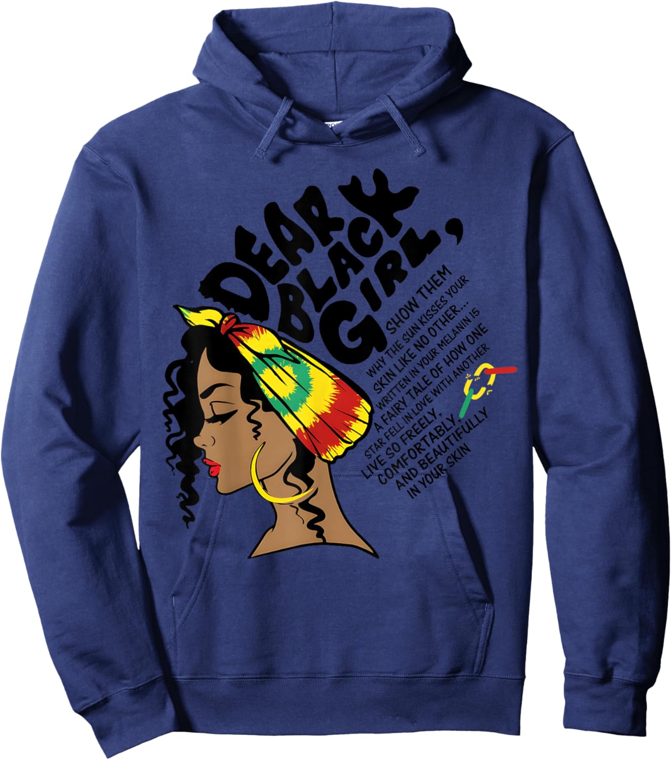 Dear Black Girl Afro Queen Black History Month Pride Women Hoodie - Hoodie | Navy