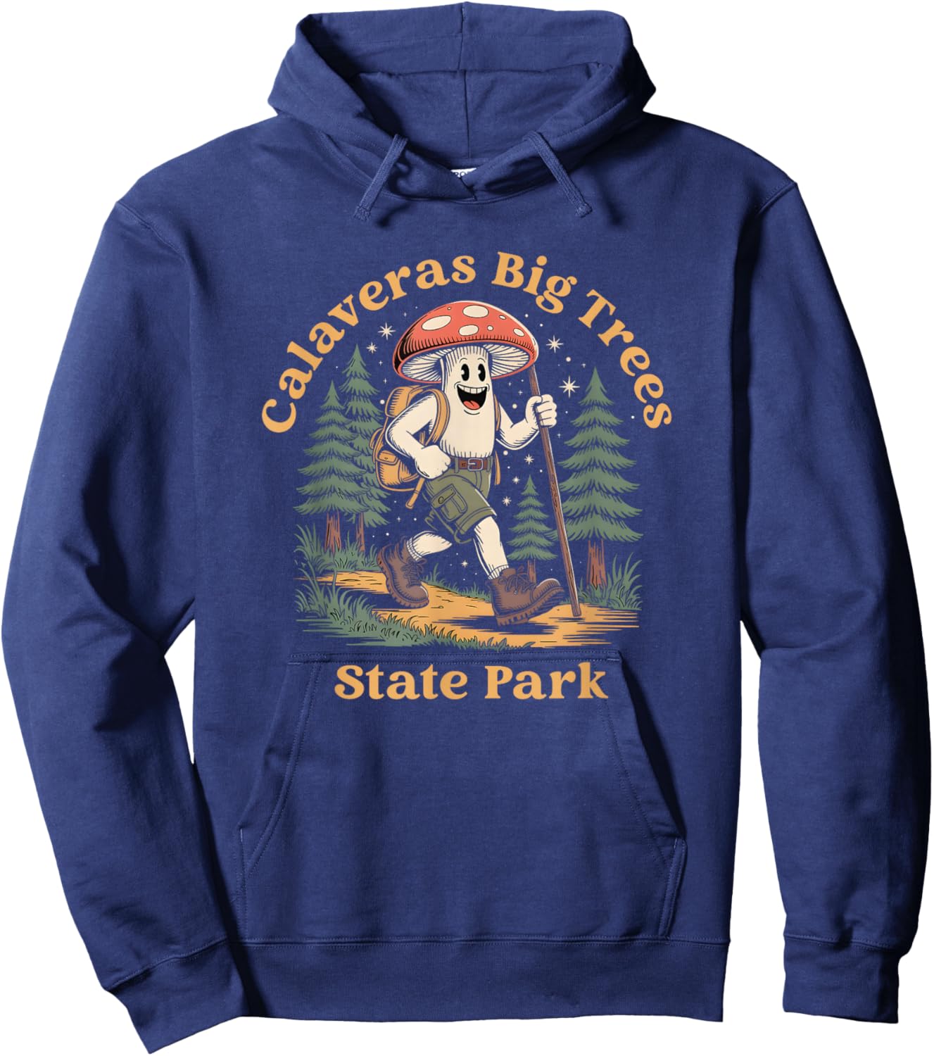 Calaveras Big Trees State Park California Hiking Mushroom Hoodie - Hoodie | Navy