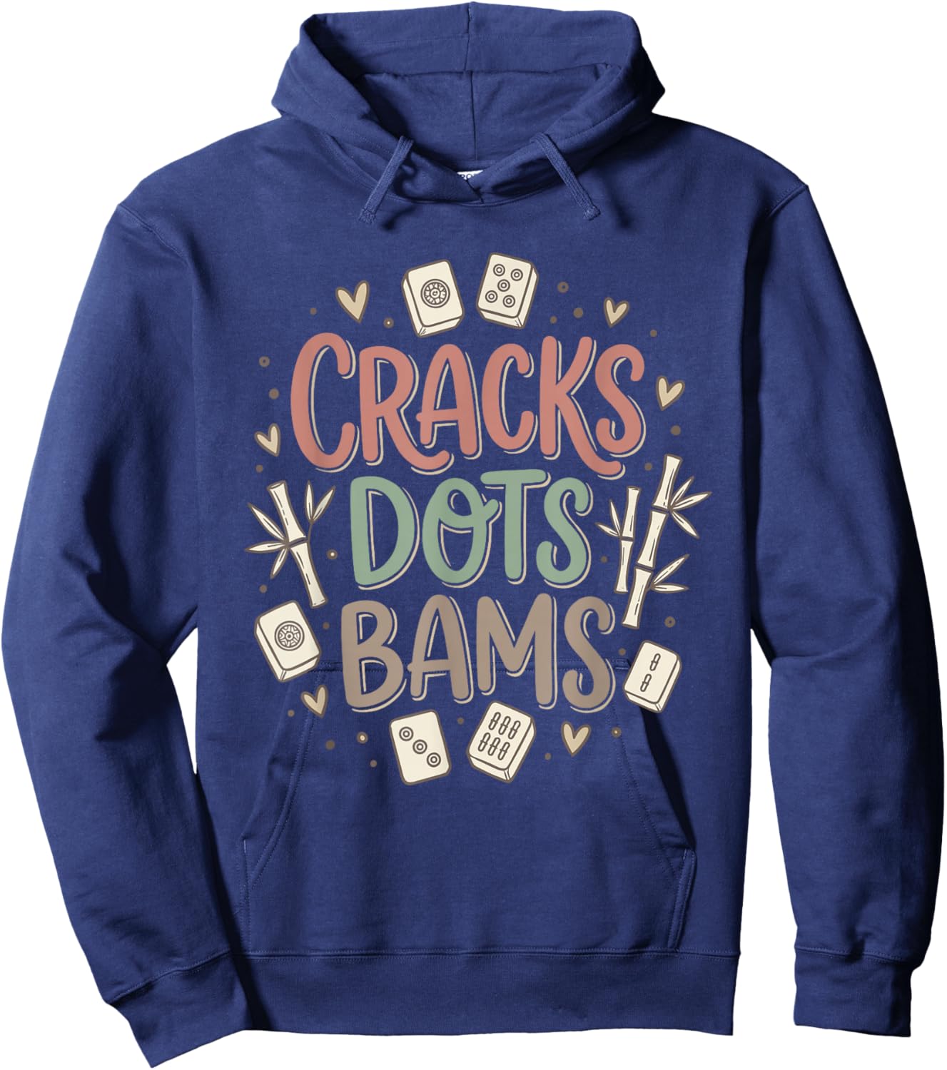 Cracks Dots Bams American Mahjong Player Mah Jongg Game Tile Hoodie - Hoodie | Navy