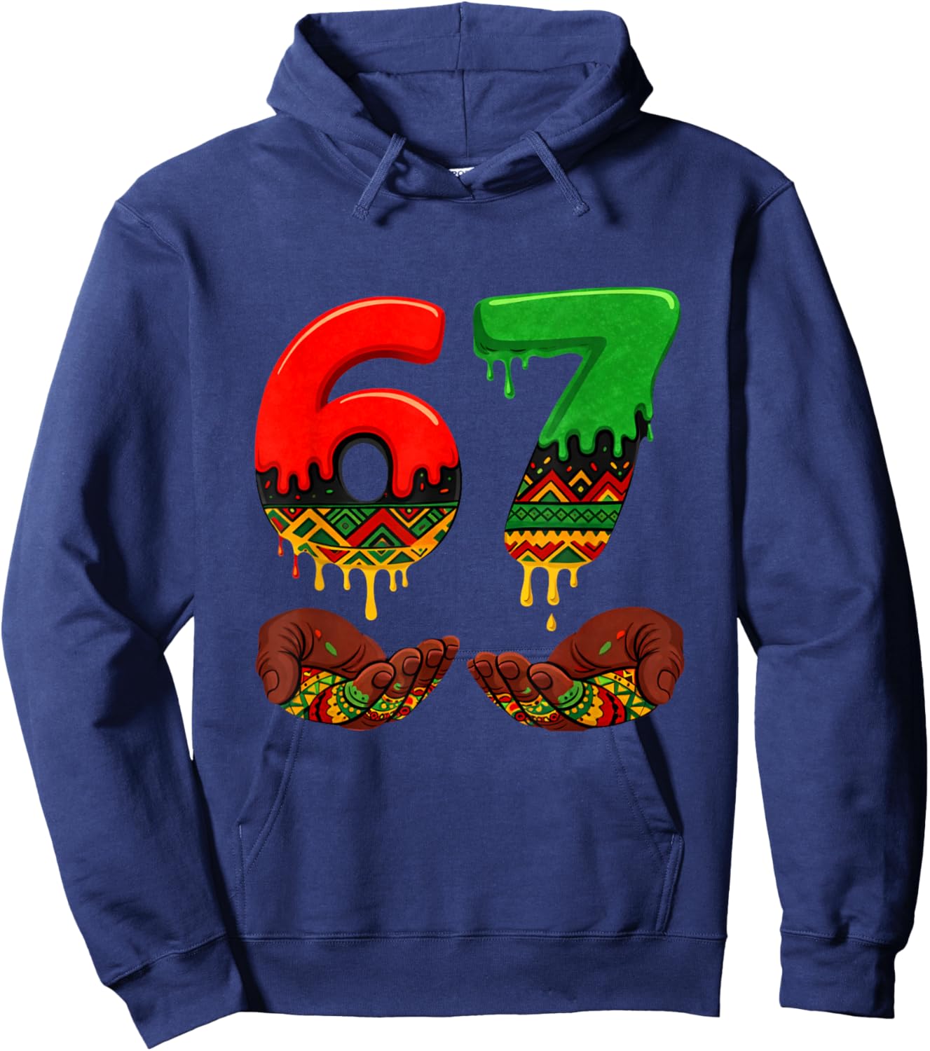 67 Black History Month Six Seven African American Kids Boys Hoodie - Hoodie | Navy