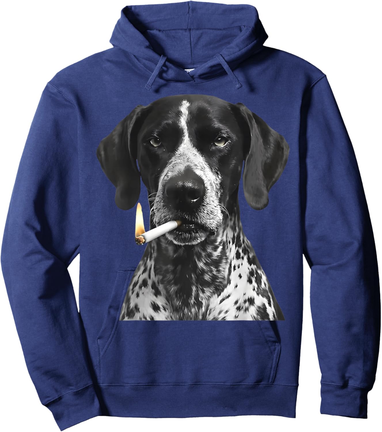 Cool German Shorthaired Pointer Smoking GSP Graphic Dog Mom Hoodie - Hoodie | Navy