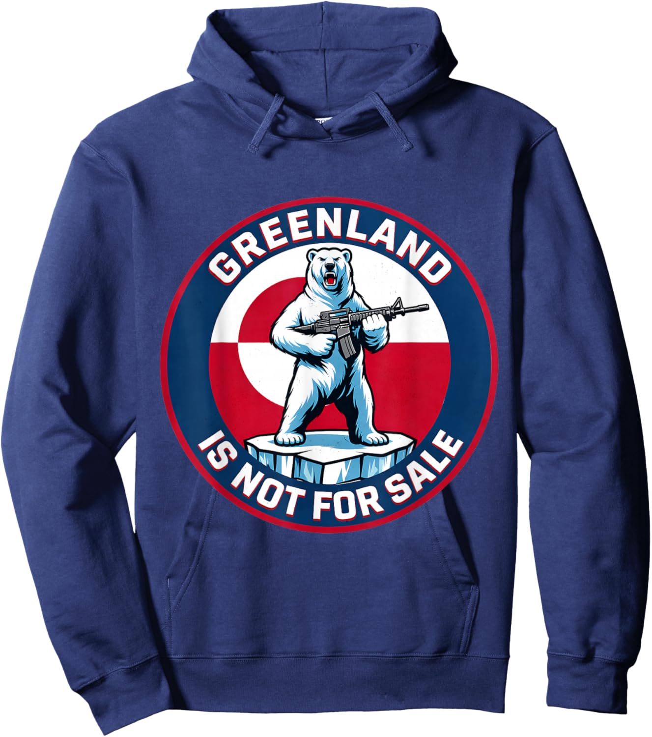 Greenland Not for Sale Greenland Flag Animals Greenlanders Hoodie - Hoodie | Navy