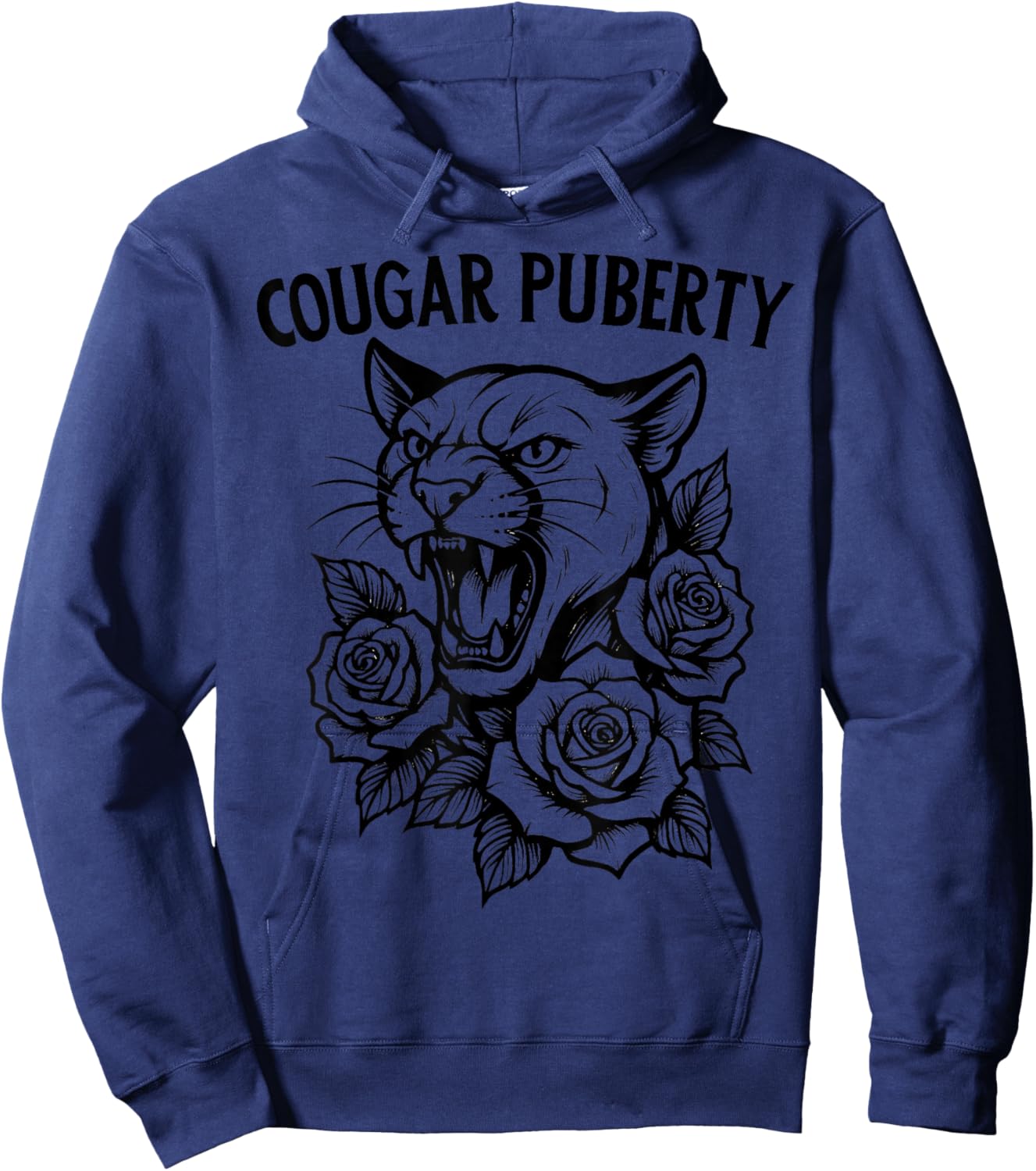 Cougar Puberty Funny Menopause Perimenopause Hoodie - Hoodie | Navy