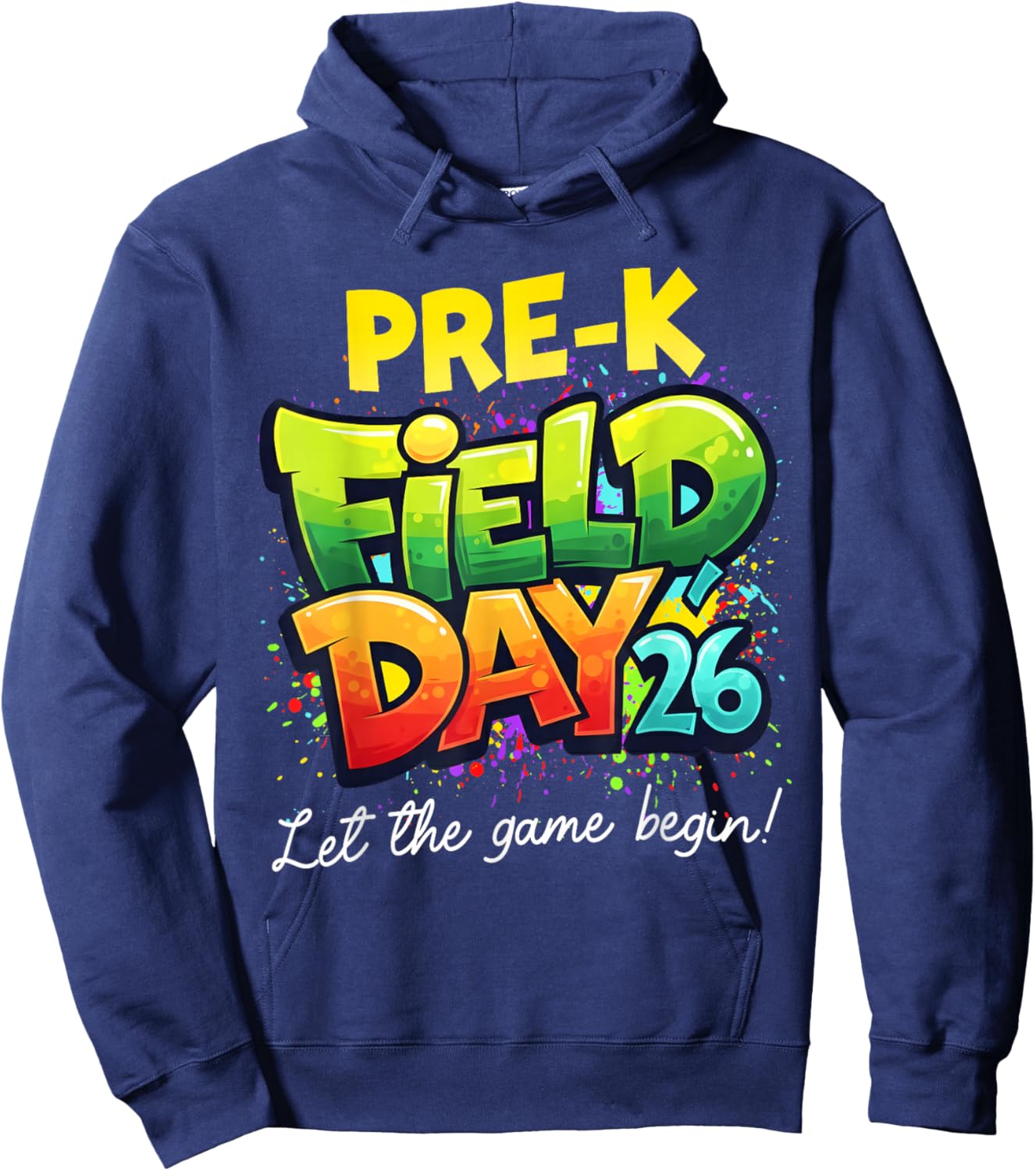 Field Day Pre-K Let The Games Begin Kids Boys Girls Hoodie - Hoodie | Navy