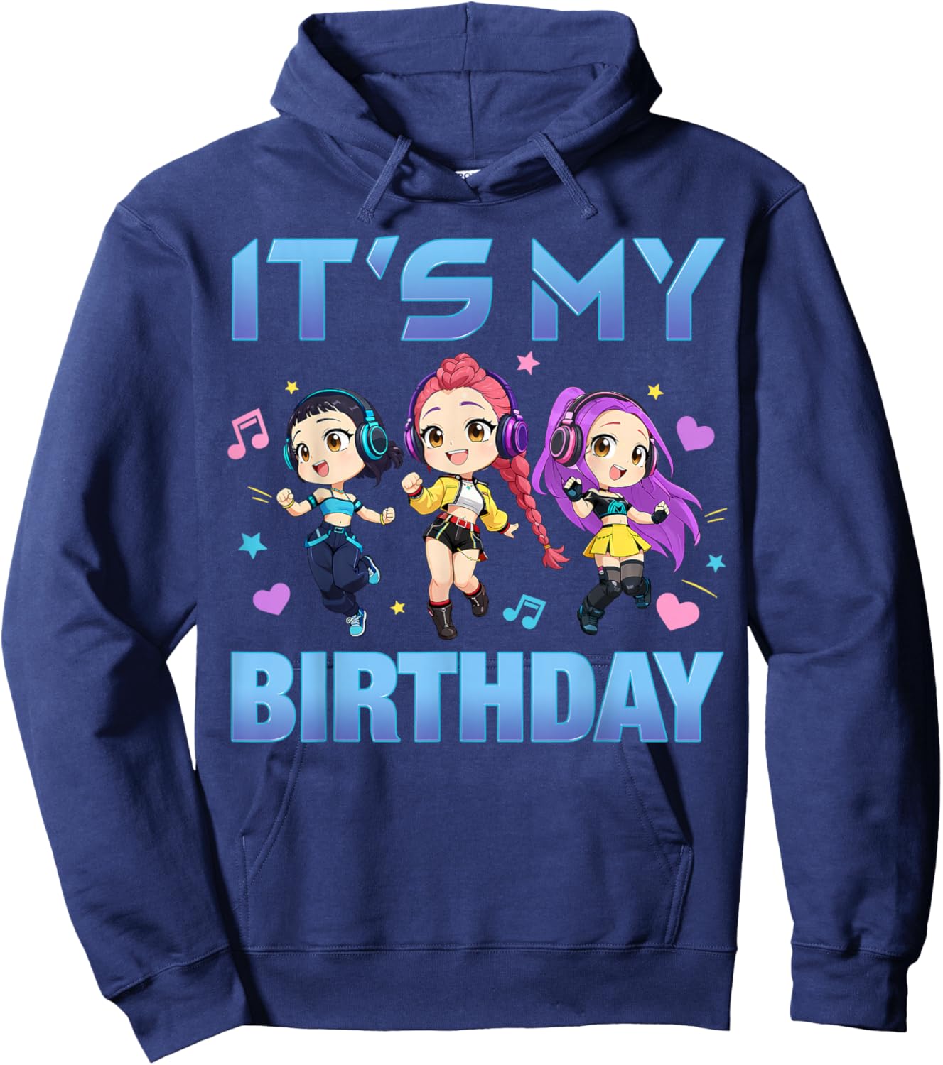 K-pop It's My Birtday Cute K Pop Girls Korean Music Lovers Hoodie - Hoodie | Navy