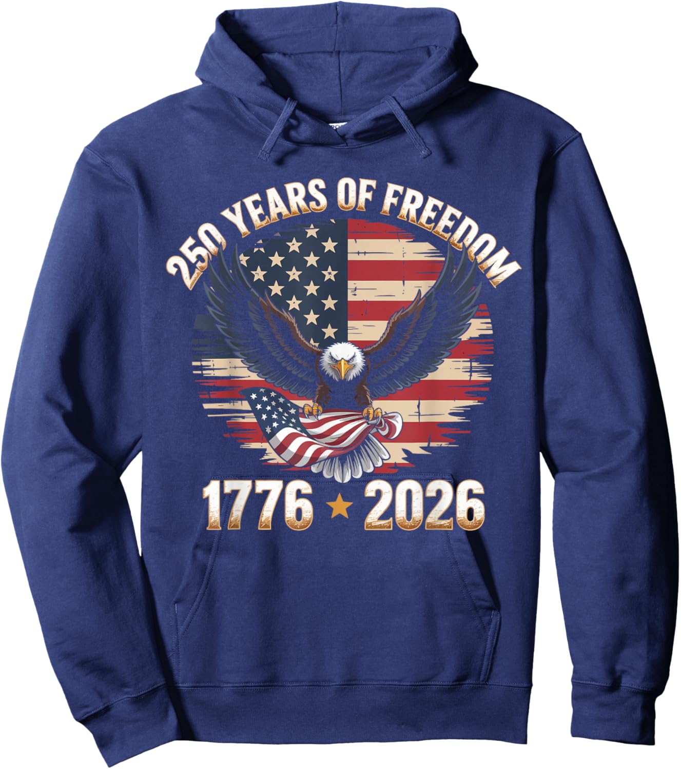 250 Years American 250th Anniversary US USA Flag 4th of July Hoodie - Hoodie | Navy