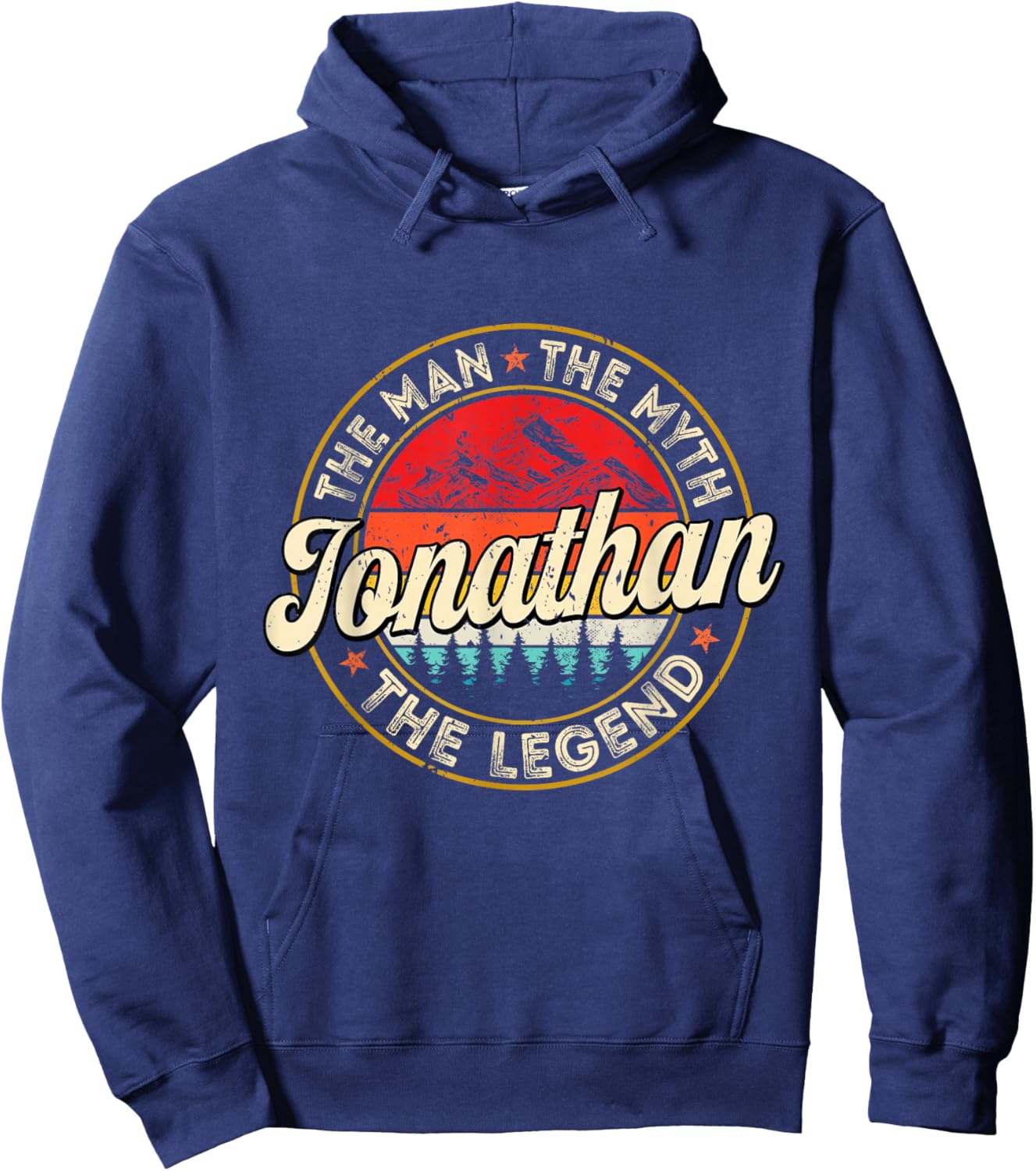 Jonathan The Man The Myth The Legend Personalized Name Hoodie - Hoodie | Navy