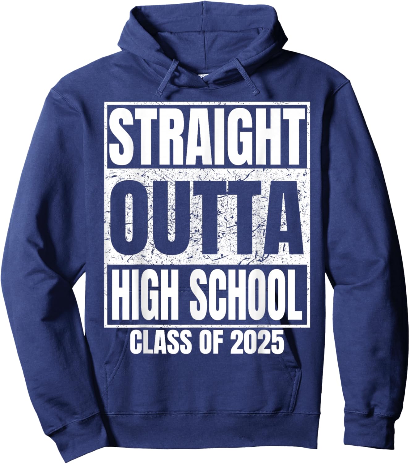 Straight Outta High School Class of 2026 High Graduation Hoodie - Hoodie | Navy