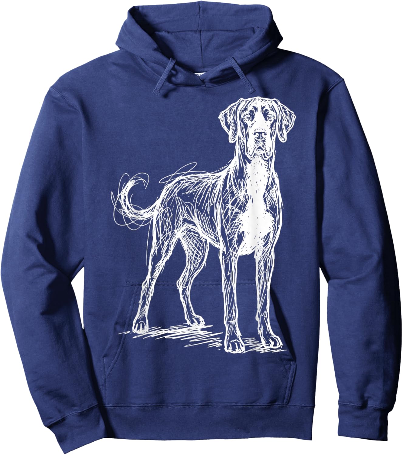 Great Dane Line Art Hoodie - Hoodie | Navy